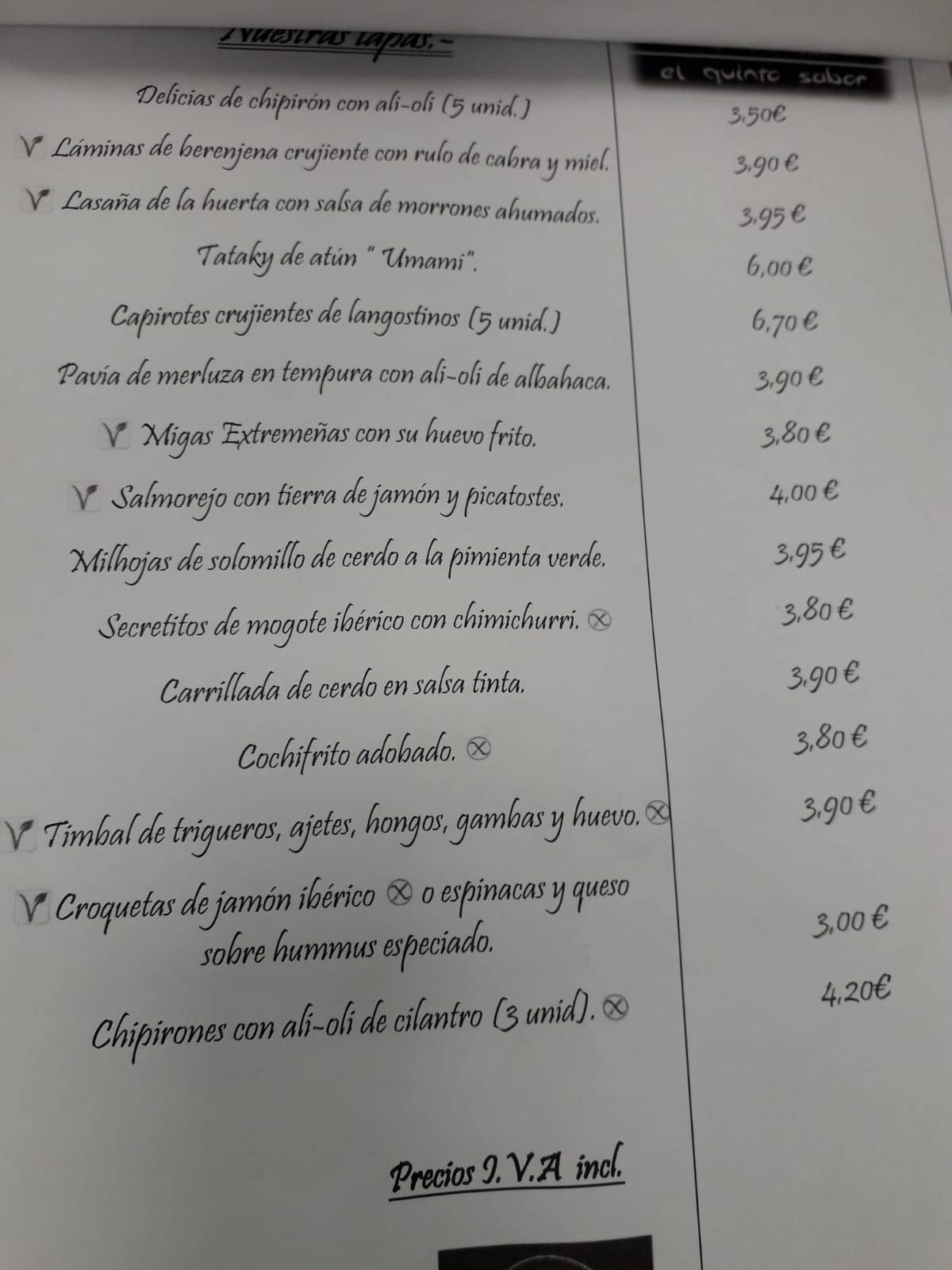 Carta Del Restaurante Umami El Quinto Sabor M Rida M Rida