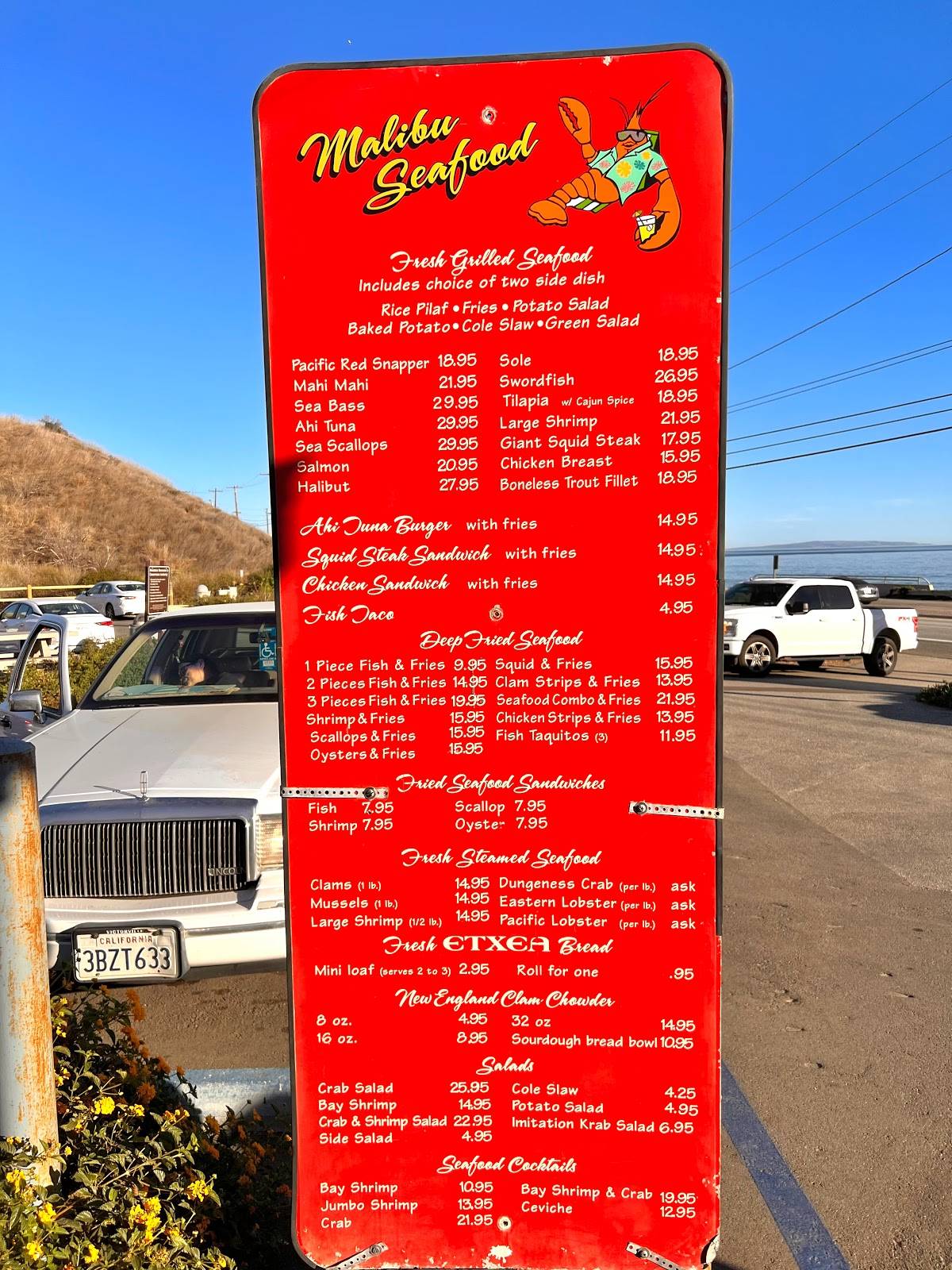 Menu at Malibu Seafood Fresh Fish Market & Patio Cafe, Malibu