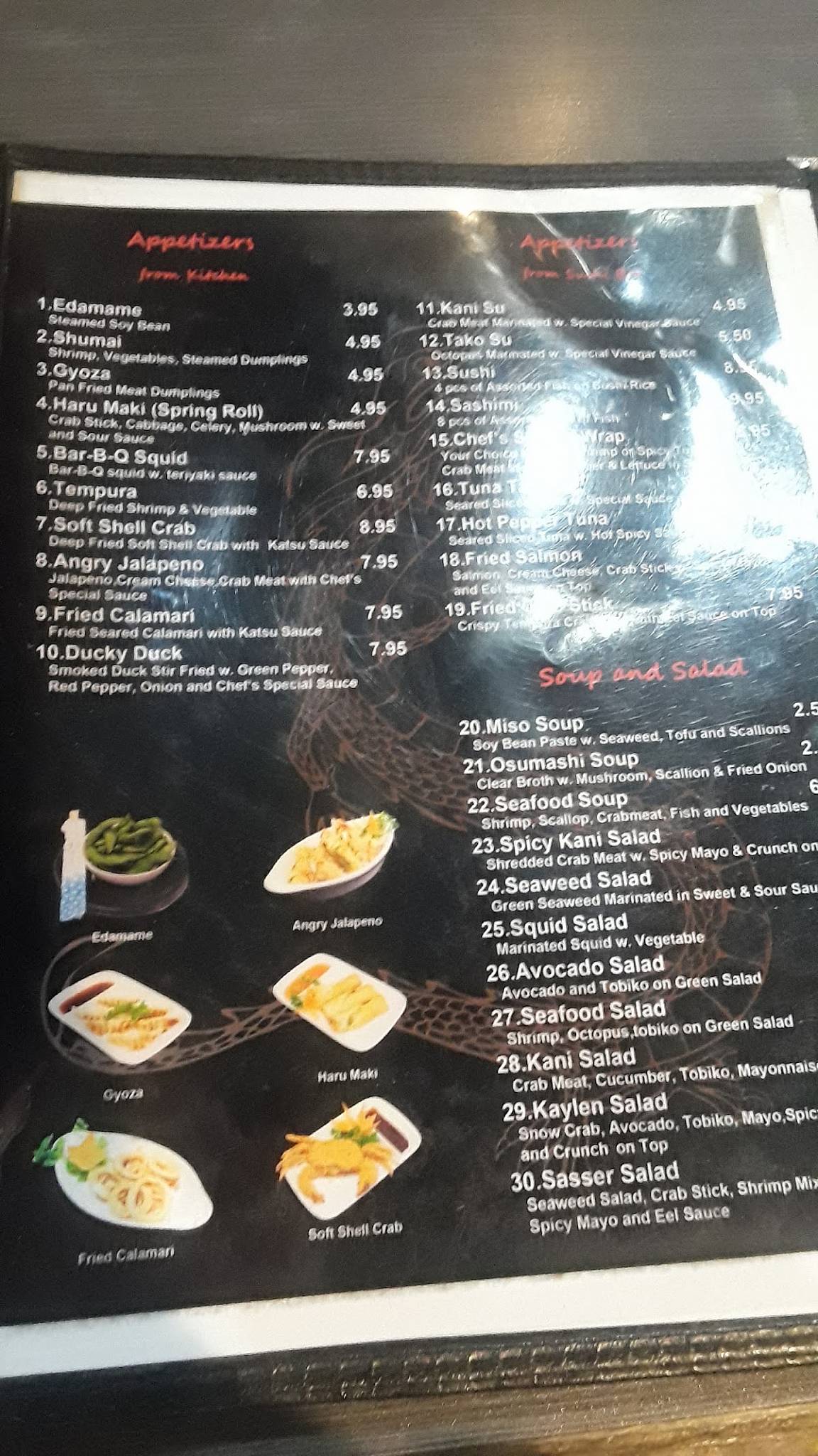 Menu at Mikado Sushi & Steak House restaurant, Pineville