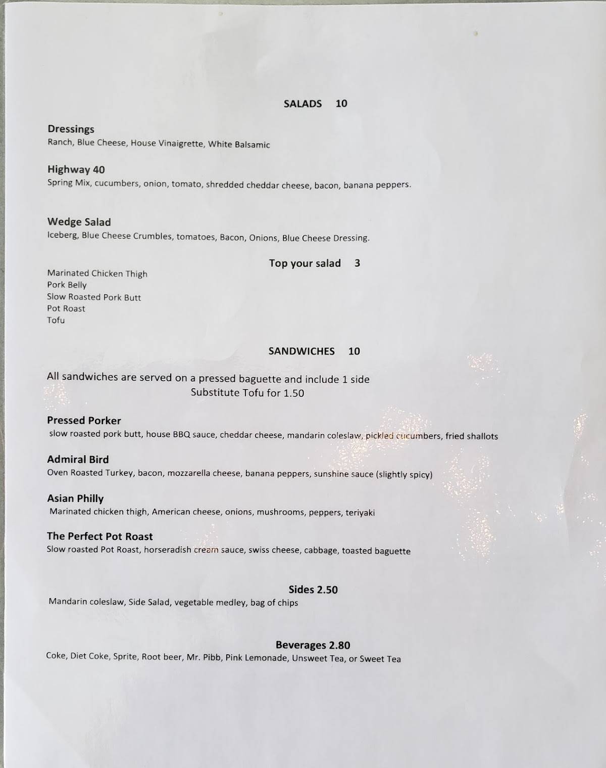 Menu At Big Hammock Brewery & Bites Restaurant, Ocala