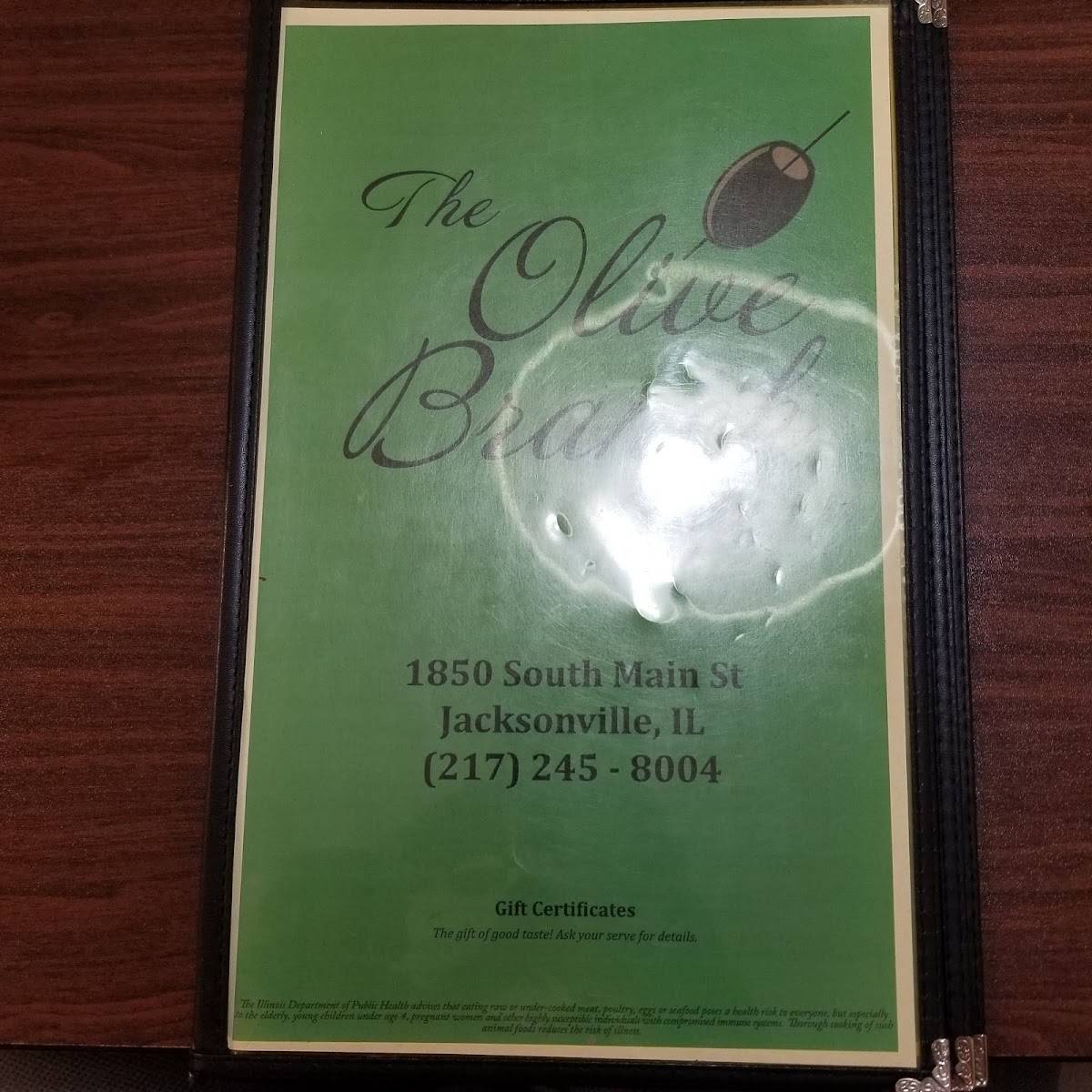 Menu at Olive Branch Cafe, Jacksonville