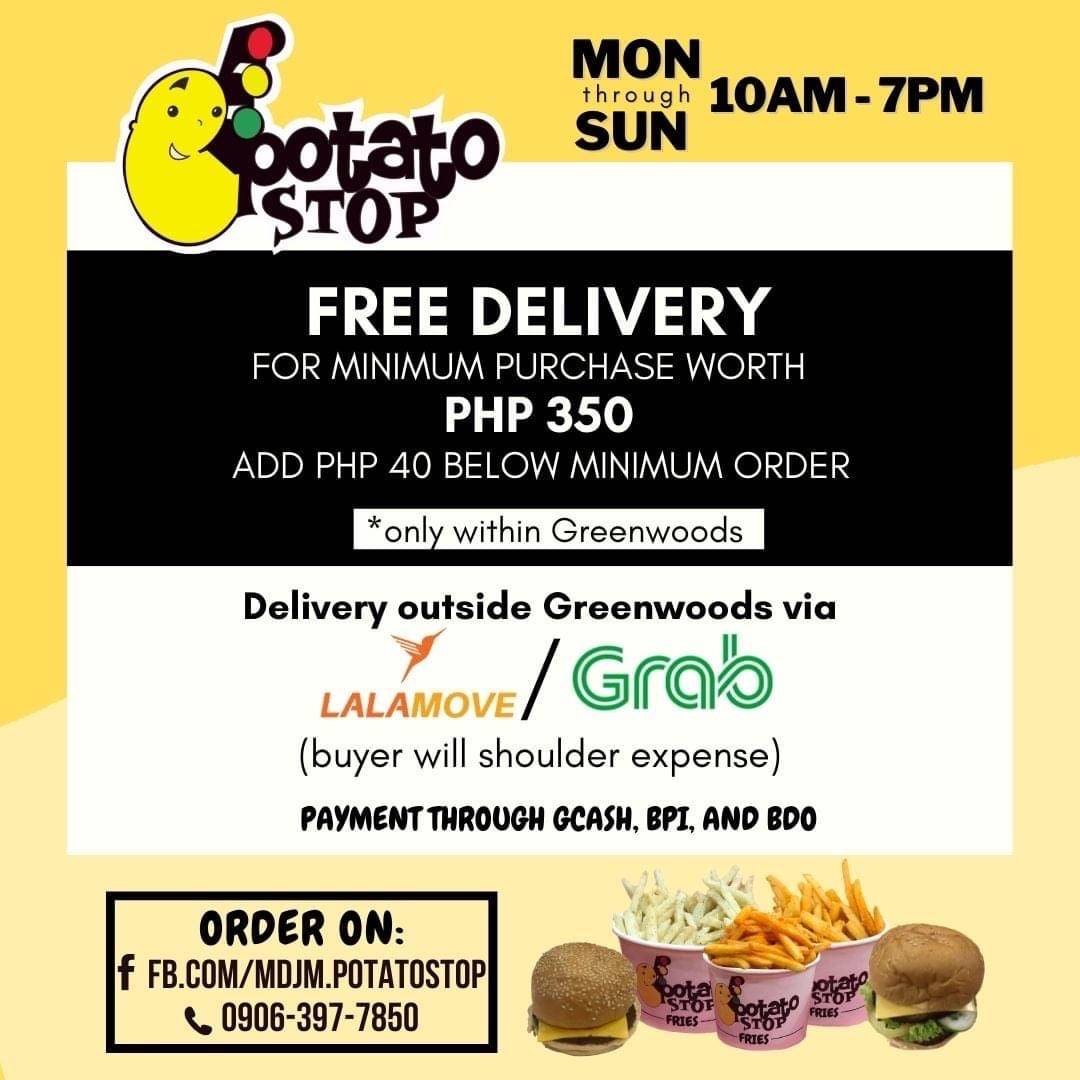 Menu at Potato Stop restaurant, Cainta