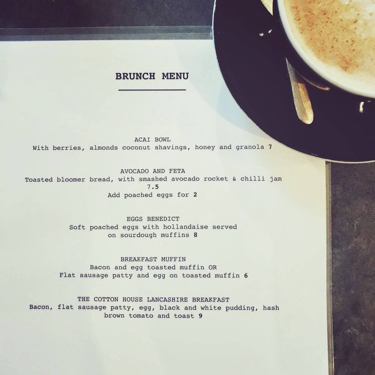 Menu at The Cotton House pub & bar, Rawtenstall