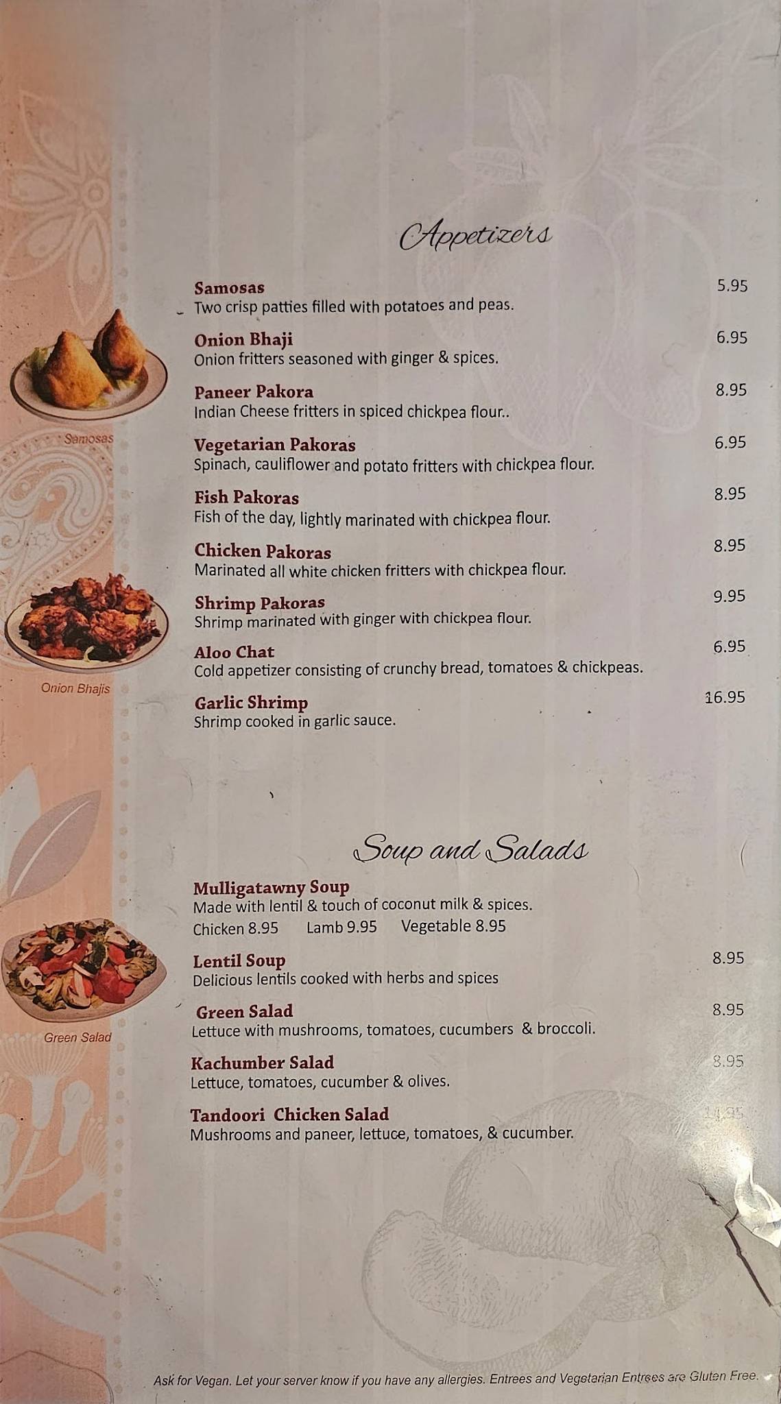 Menu at Karma Indian Cuisine and Lounge restaurant, Puyallup