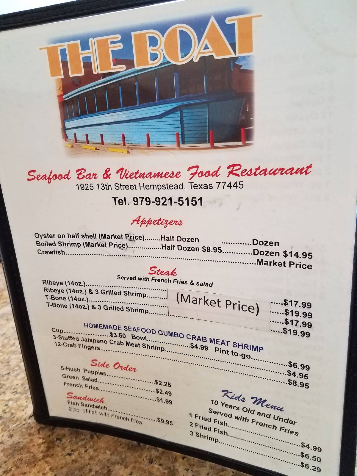Menu at Sealand restaurant, Hempstead