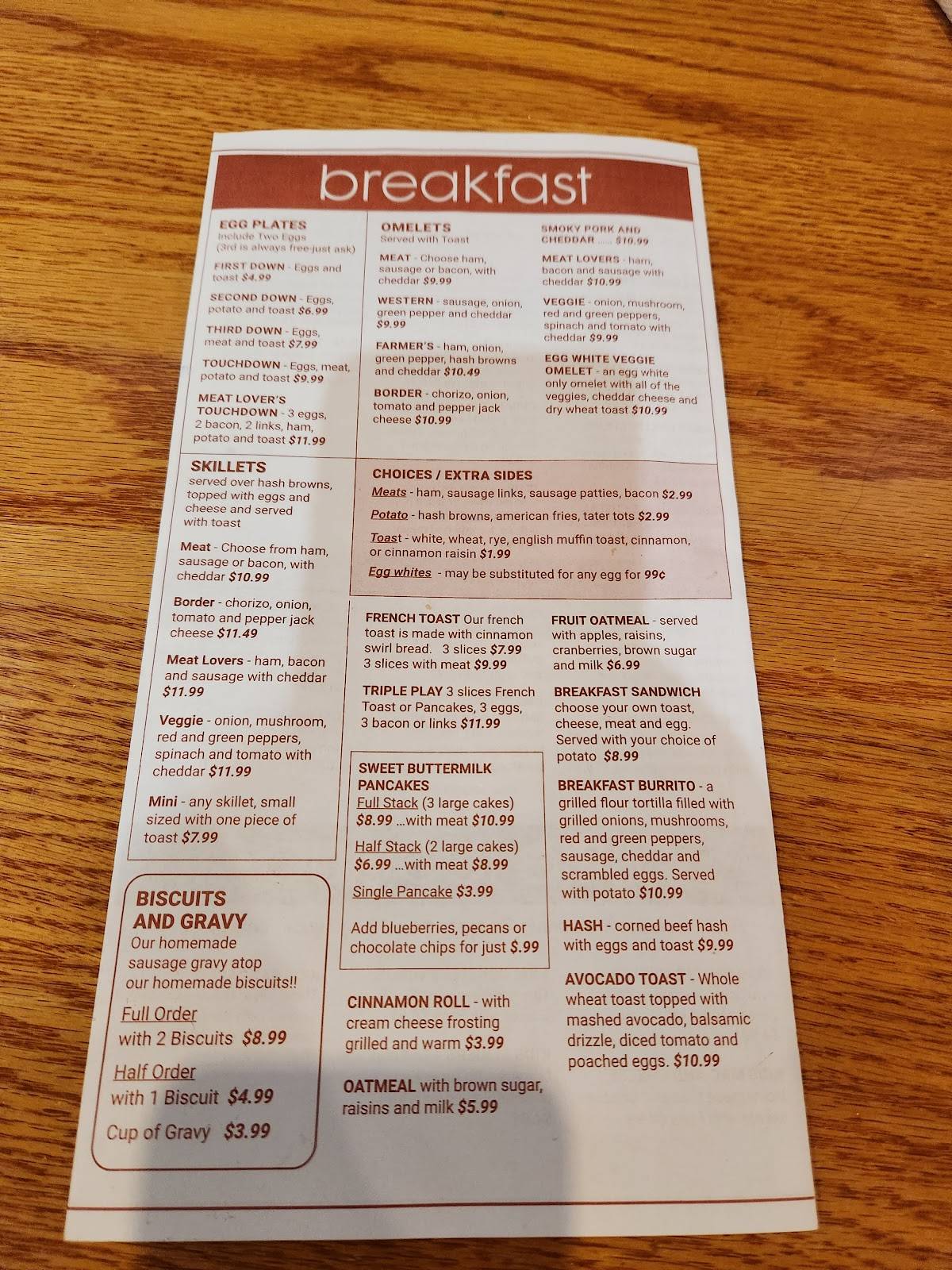 Menu at Sports Center Cafe, Wyoming