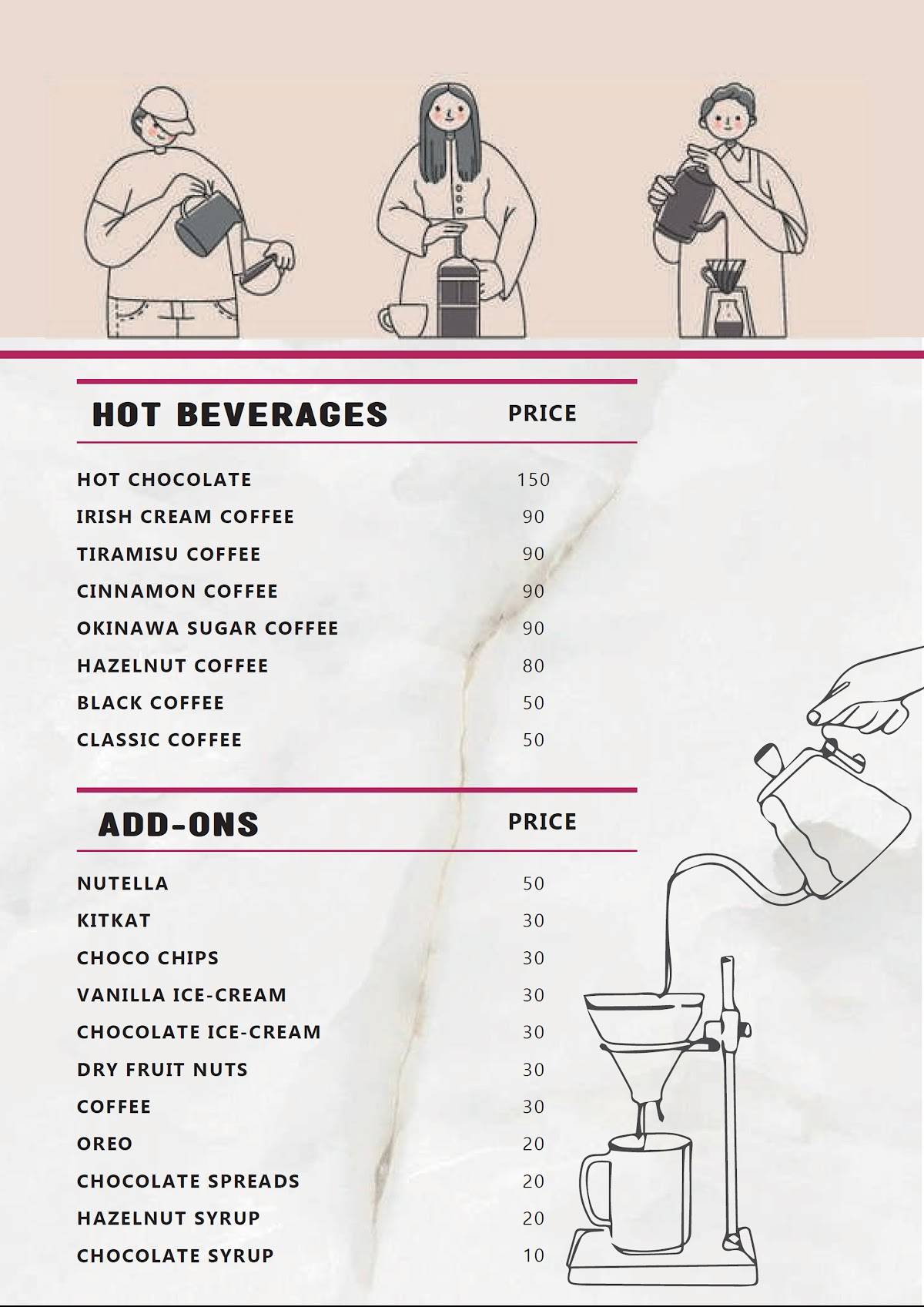 Menu at Shaker’s Galleria, Surat