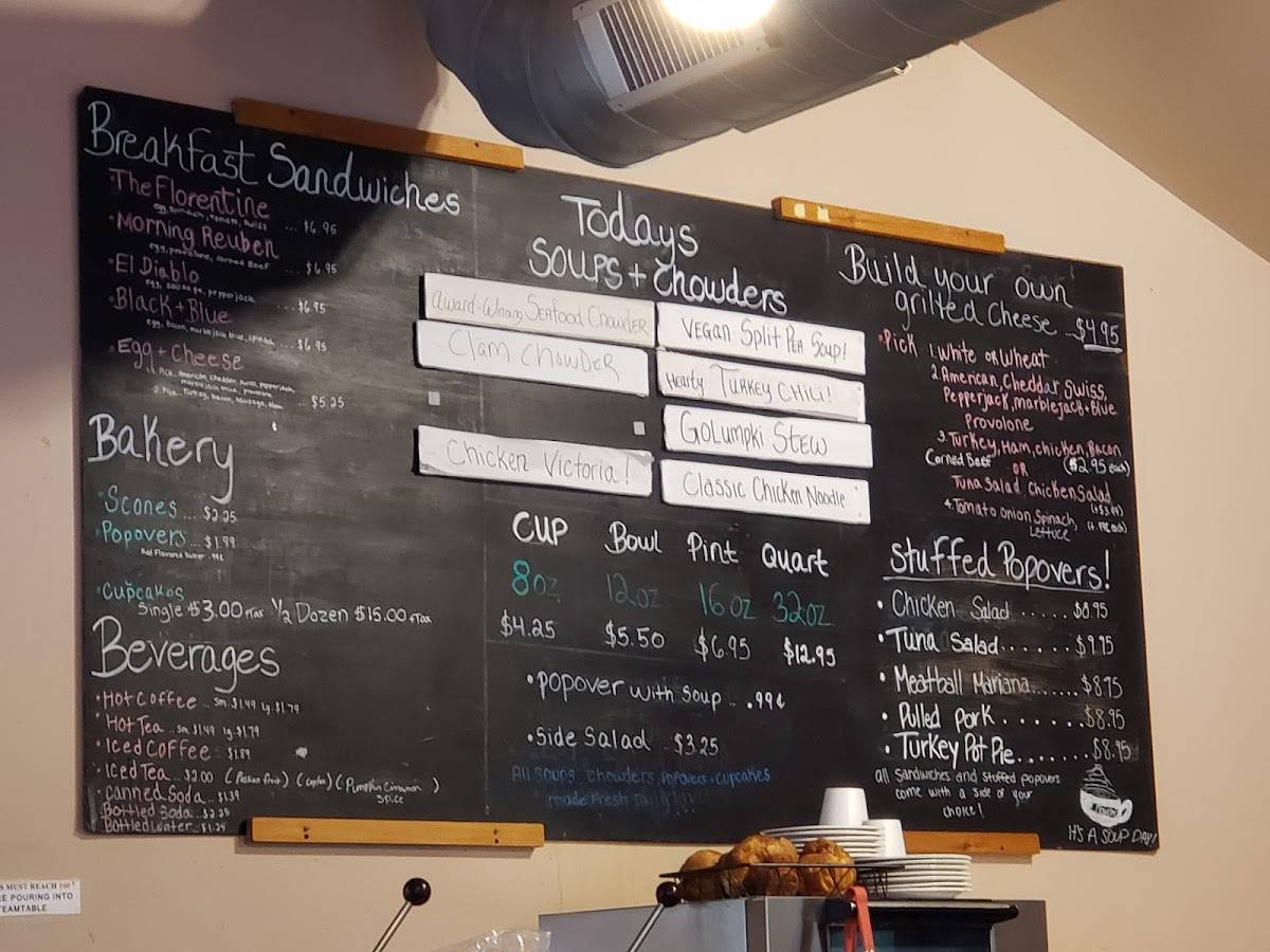 Menu at Smithsonian Cafe and Chowderhouse, Hatfield