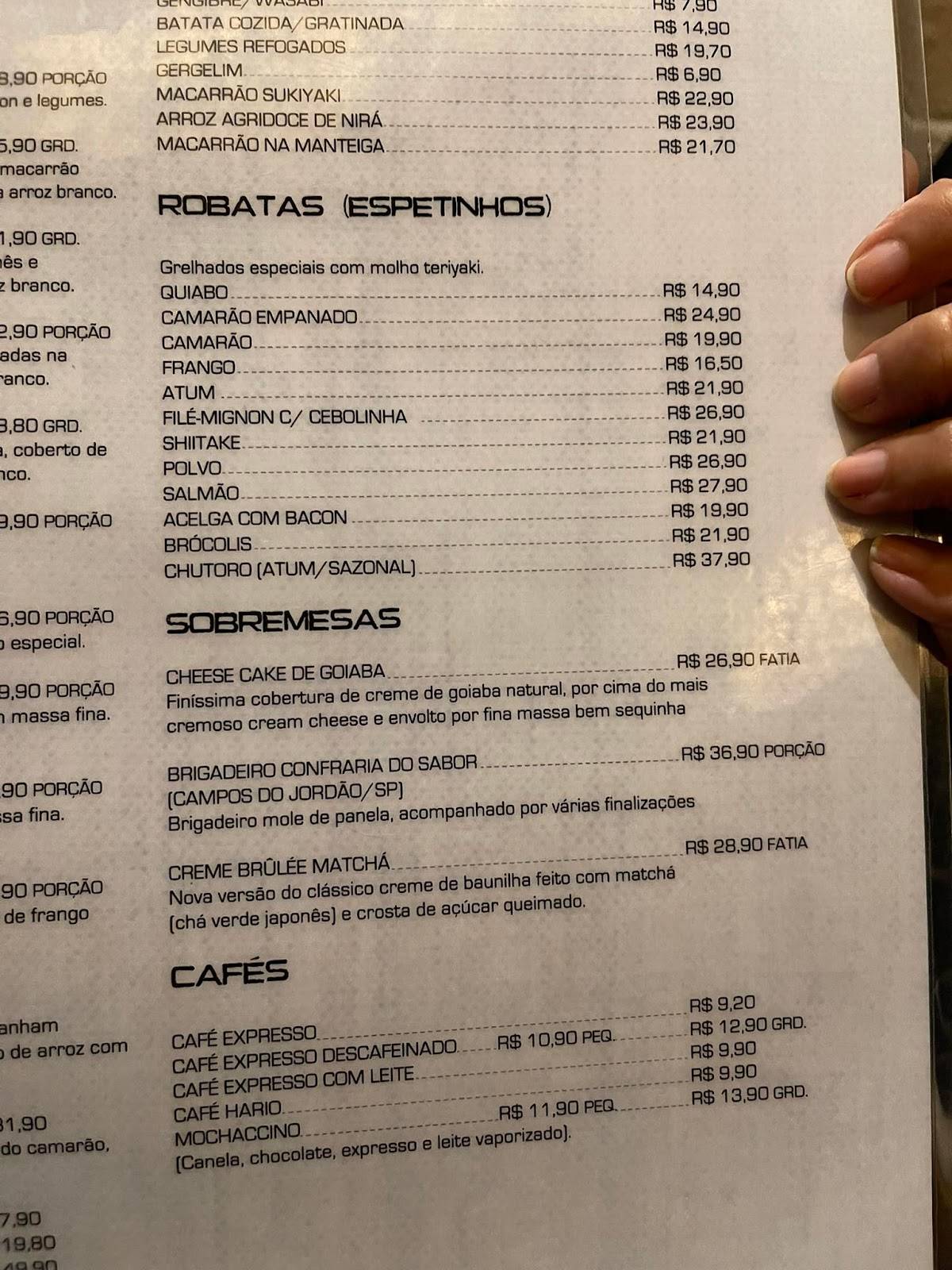 Menu Em Taberna Japonesa Quina Do Futuro Restaurante Recife