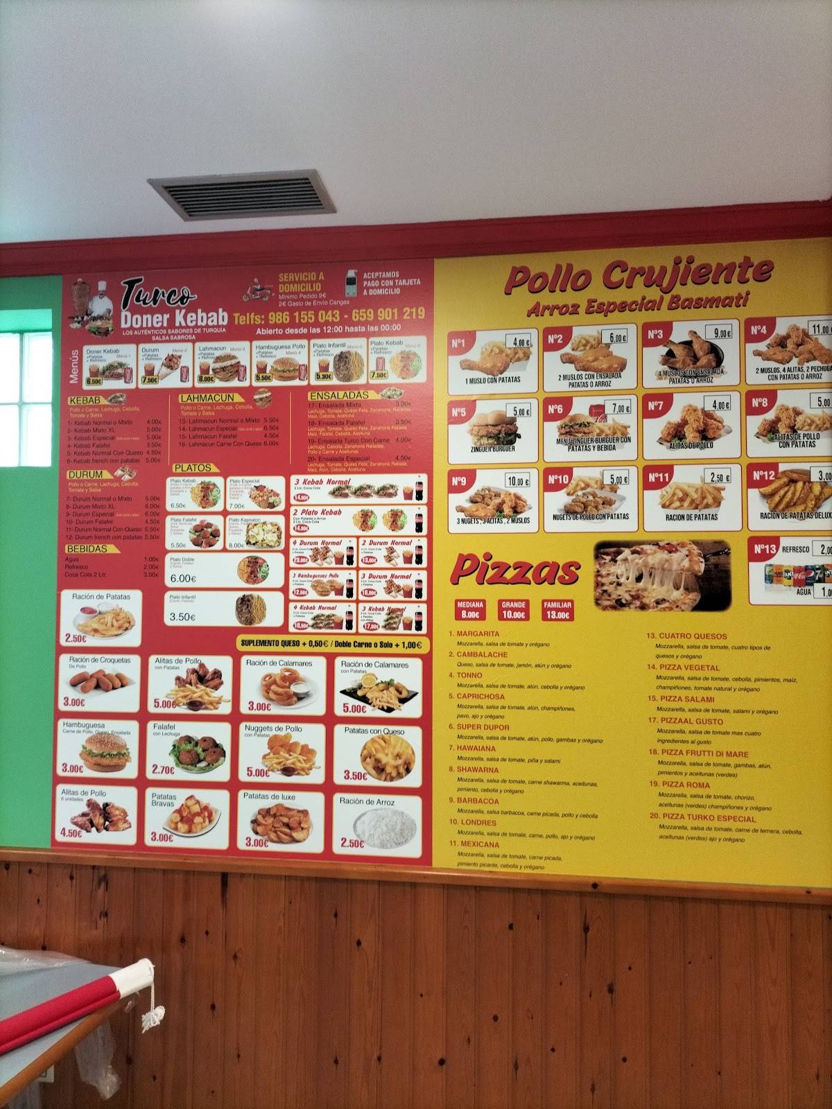 Carta de Kebab Cangas do Morrazo, Cangas