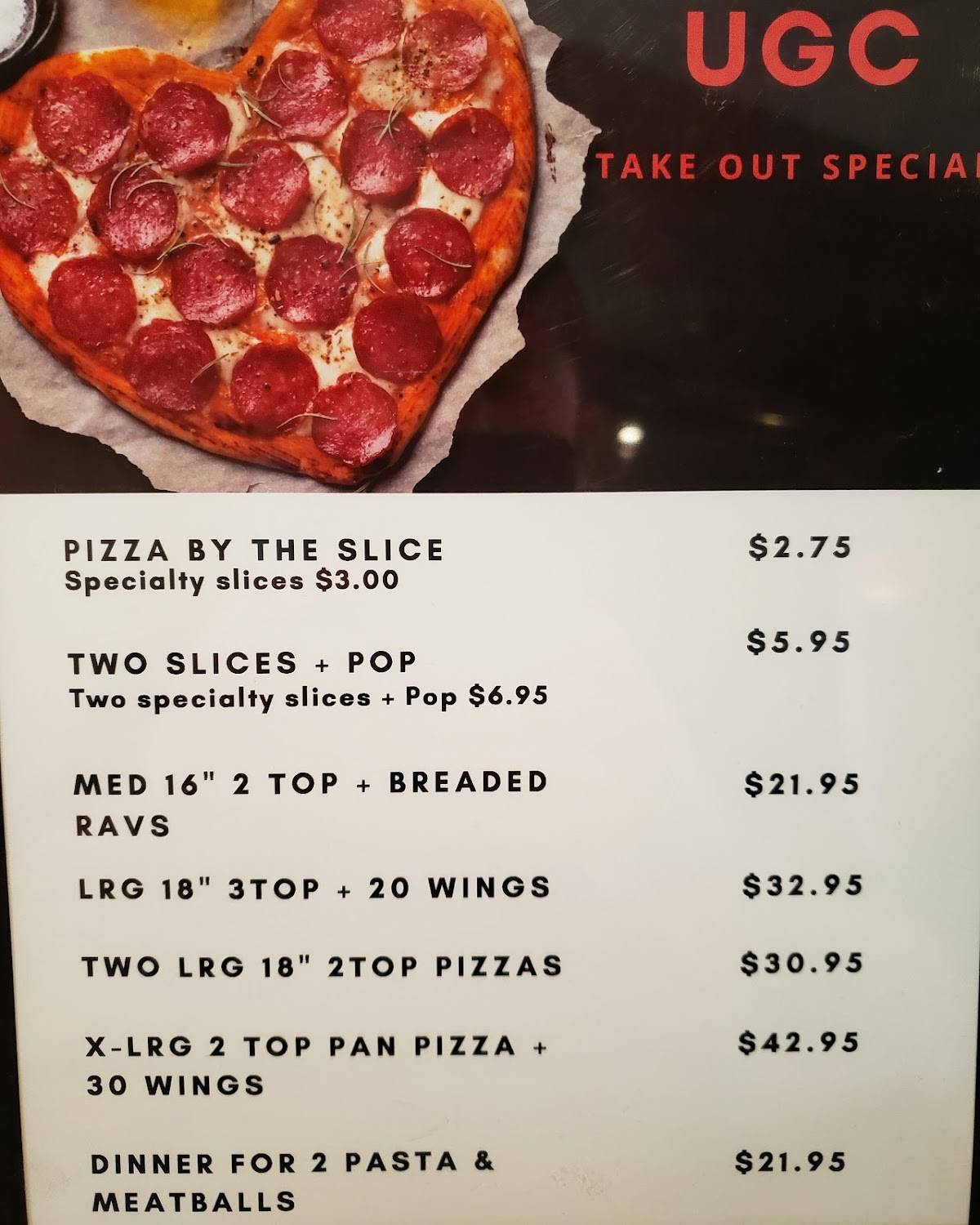 Menu at Uncle Gino's Cafe & Ristorante, Sault Ste. Marie