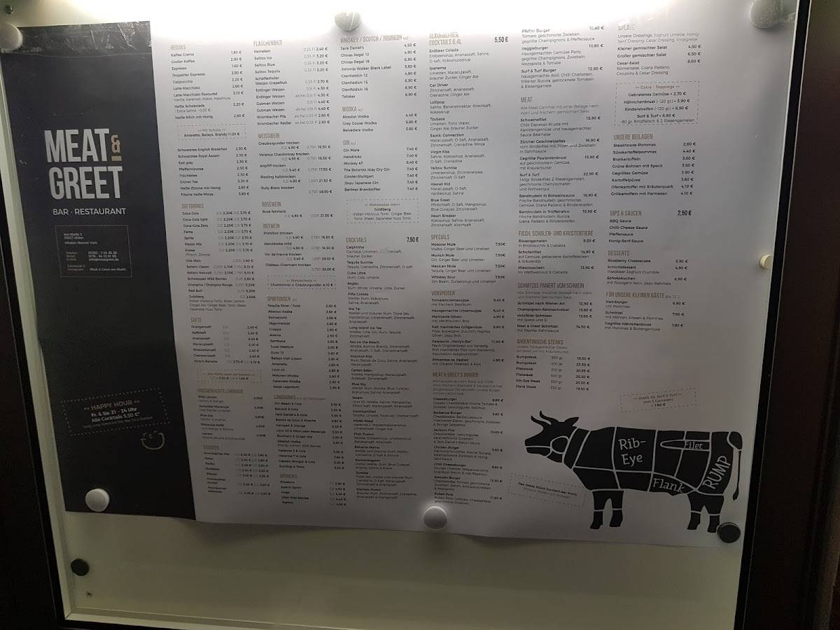 Speisekarte von Meat & Greet restaurant, Ahlen