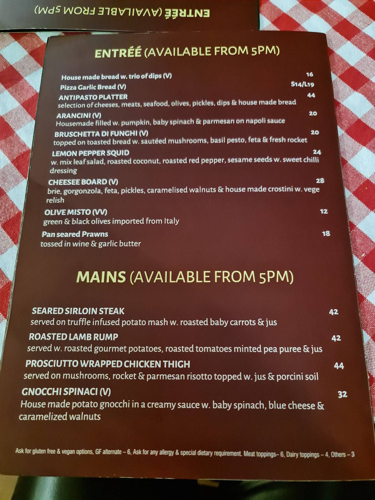 Menu At Amici Italian Cafe And Restaurant Whangarei menu-at-amici-italian-cafe-and-restaurant-whangarei
