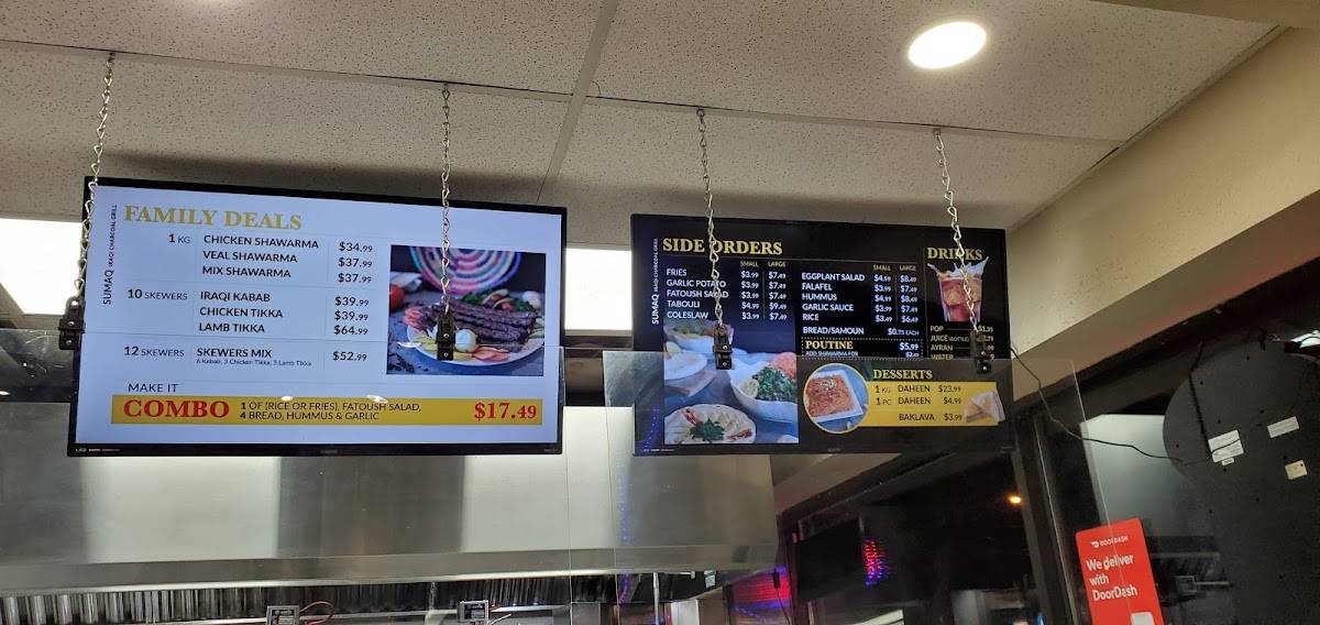 Menu at Sumaq Iraqi Charcoal Grill (Scarborough) BBQ, Toronto
