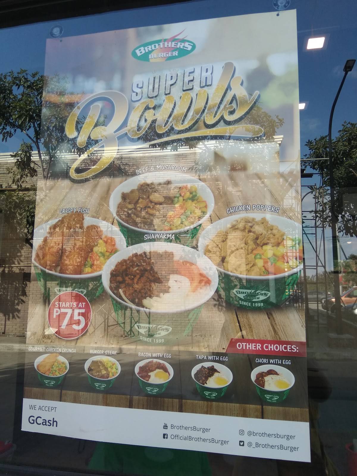 Menu at Brothers Burger Caltex SLEX Biñan restaurant, Biñan