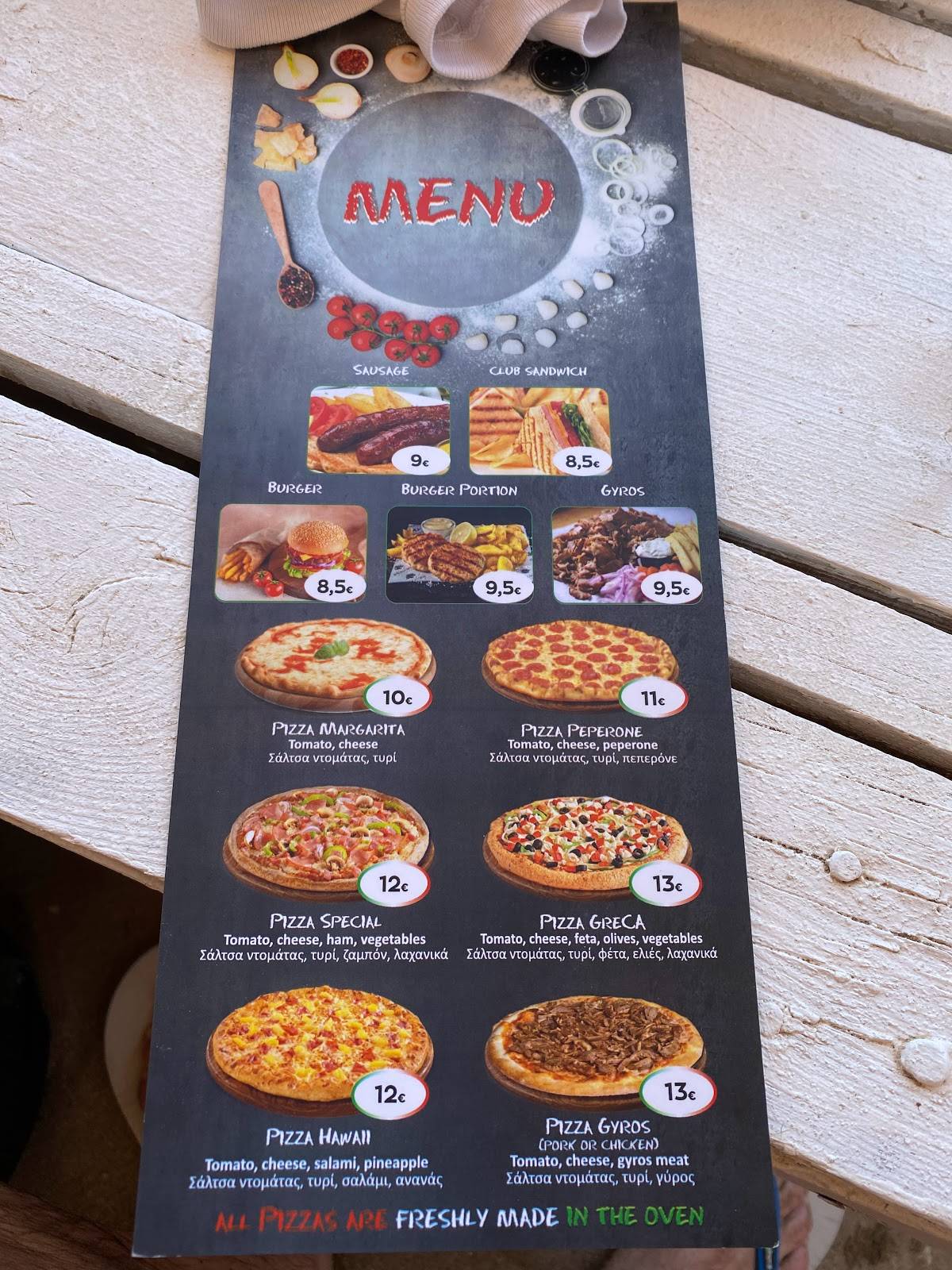 Menu At Cabana Beach Bar Stegna