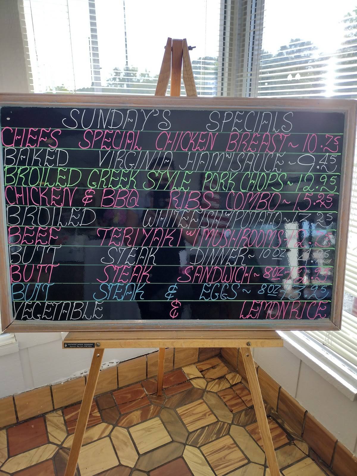 Menu at Commander Restaurant, Munster