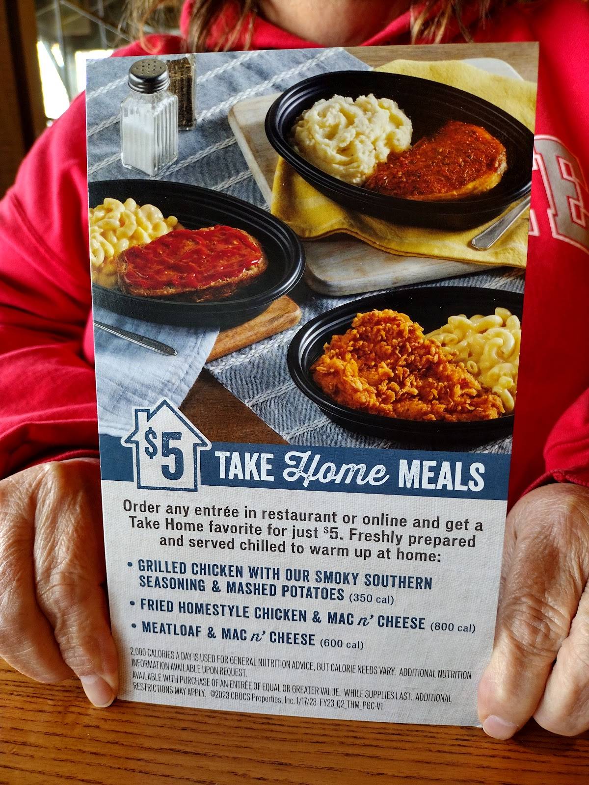 Menu at Cracker Barrel Old Country Store, Zanesville
