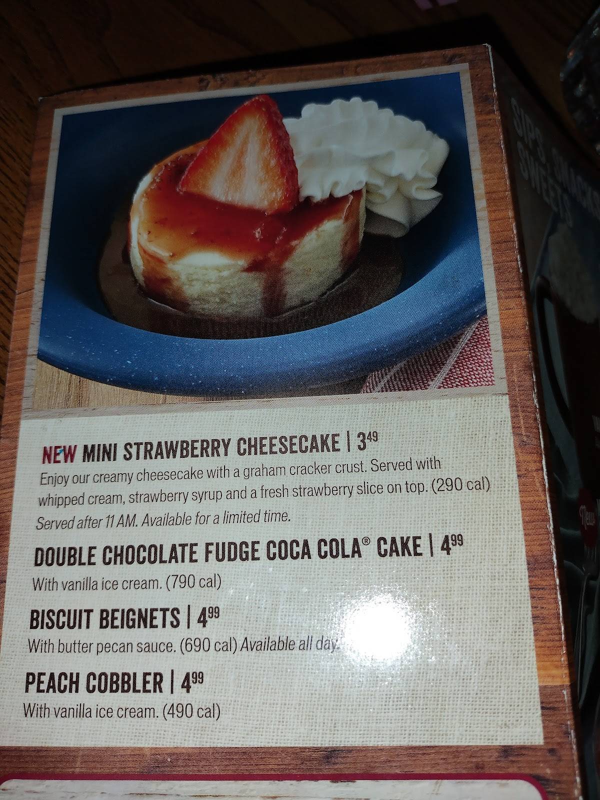 Menu at Cracker Barrel Old Country Store, Zanesville