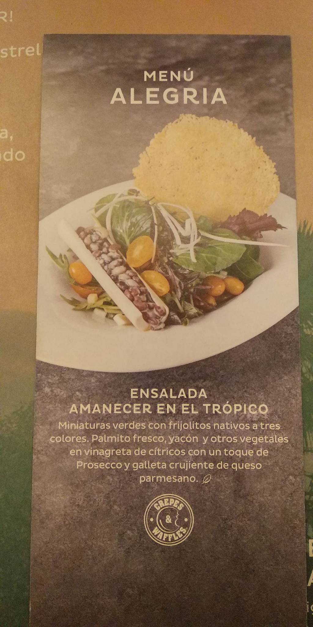 Carta del restaurante Crepes & Waffles Centro Comercial San Martin