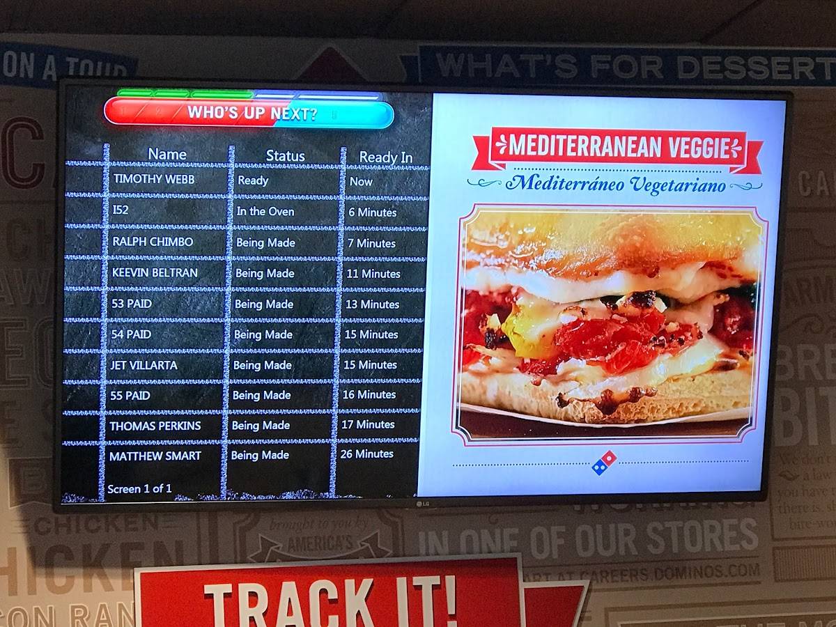 Menu at Domino's Pizza pizzeria, Ossining