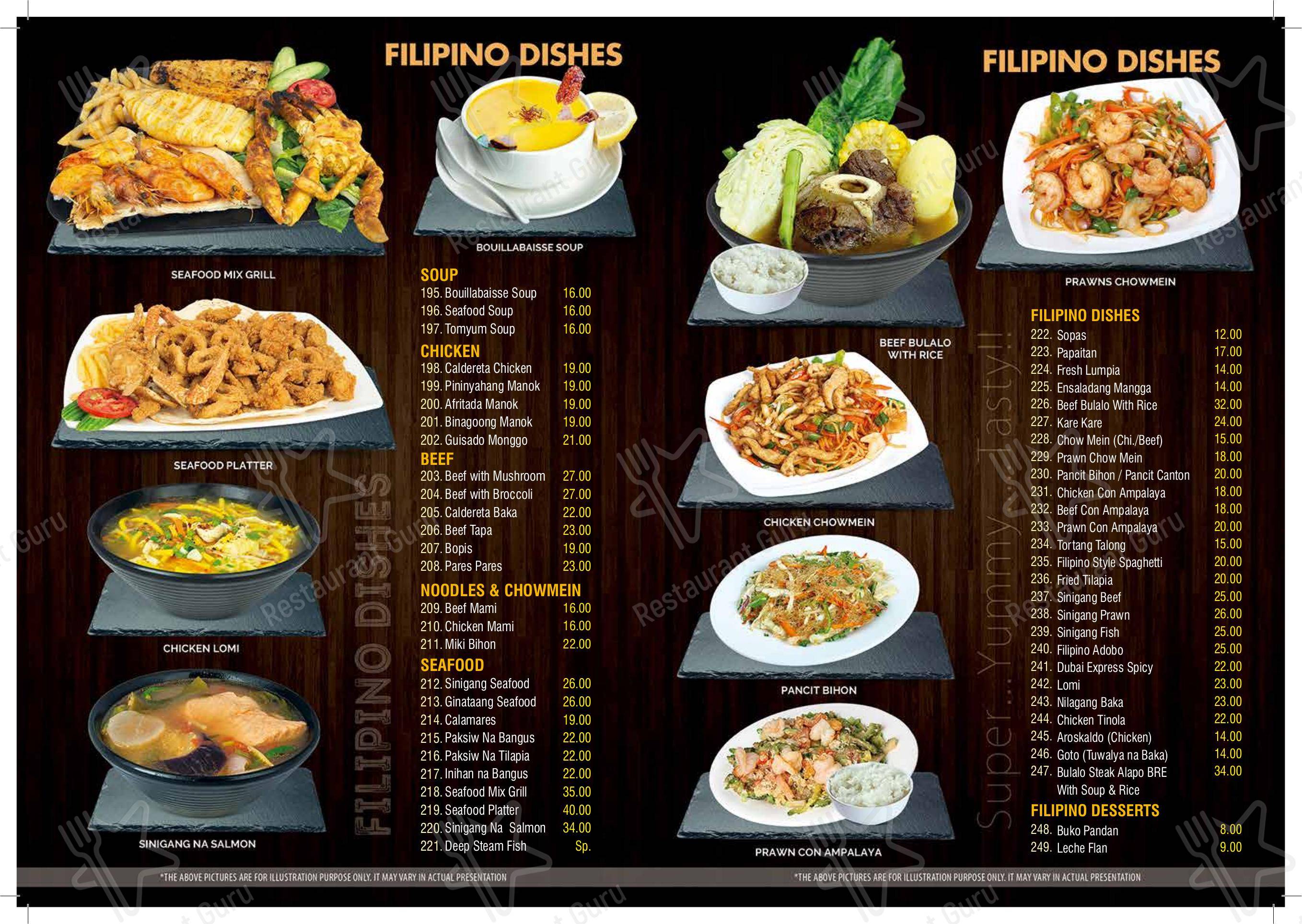 Menu at Landmark Al Rigga Restaurant (Near Ghurair), Dubai, Sultan