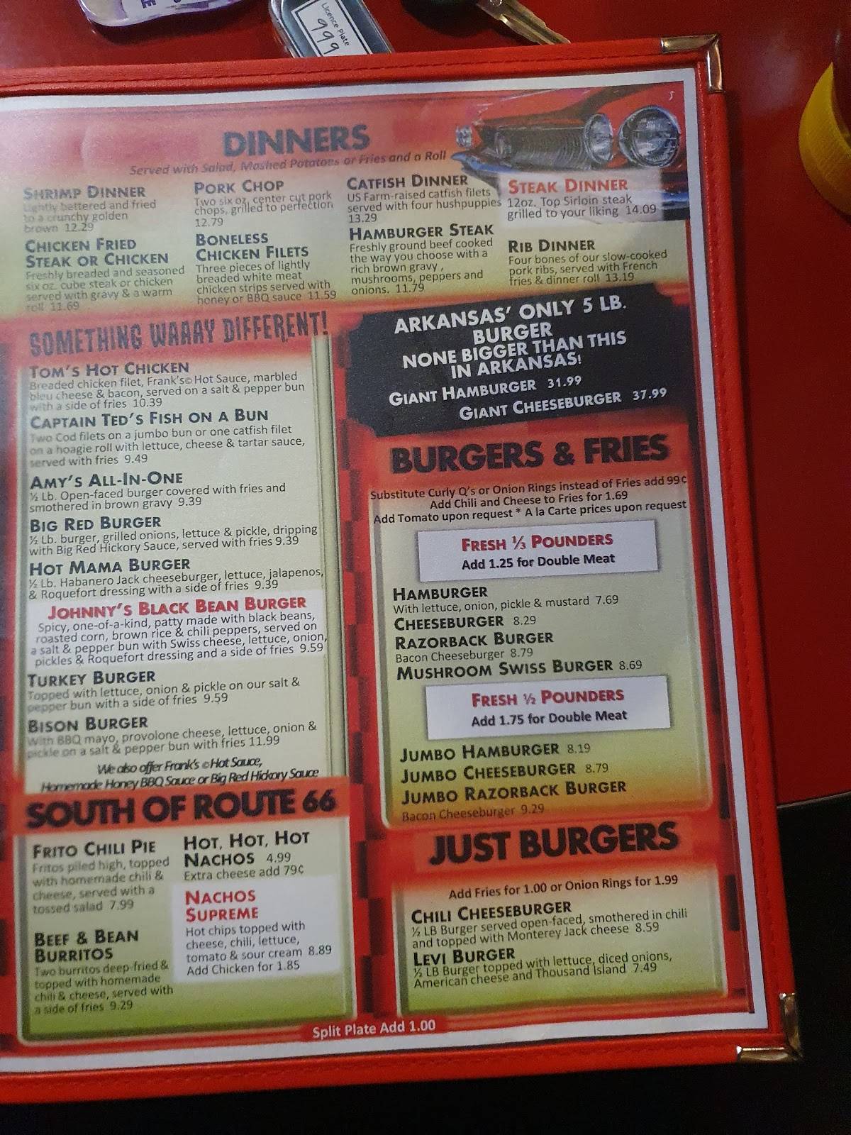 Menu at Ed Walker's DriveIn & Restaurant, Fort Smith