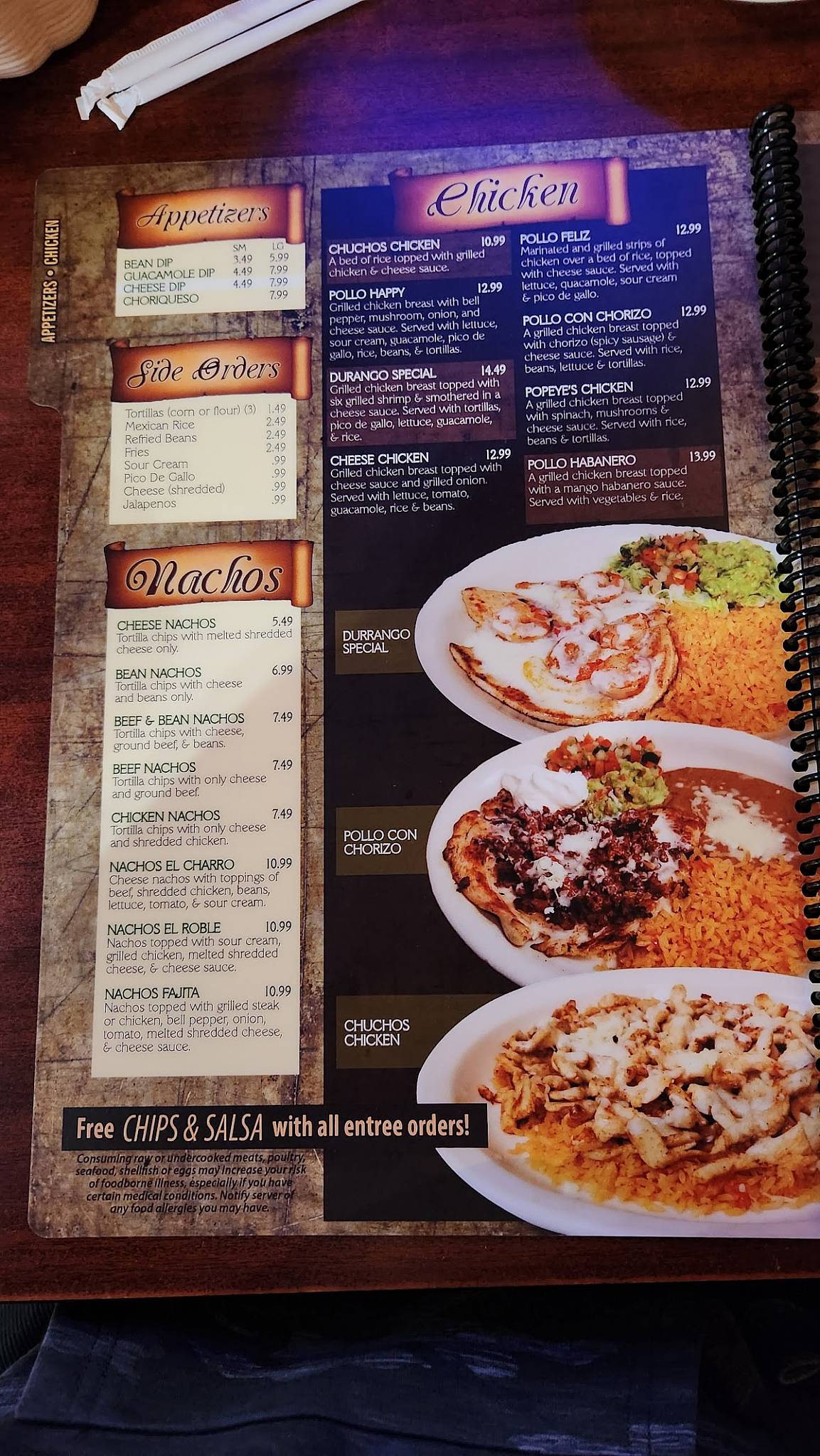 Menu at El Charro of Iola restaurant, Iola