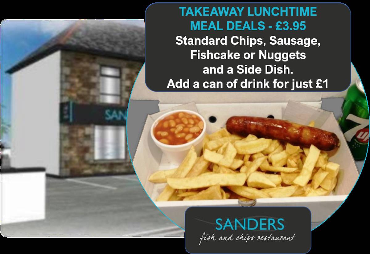 Menu at Sanders Fish And Chips fast food, Hayle