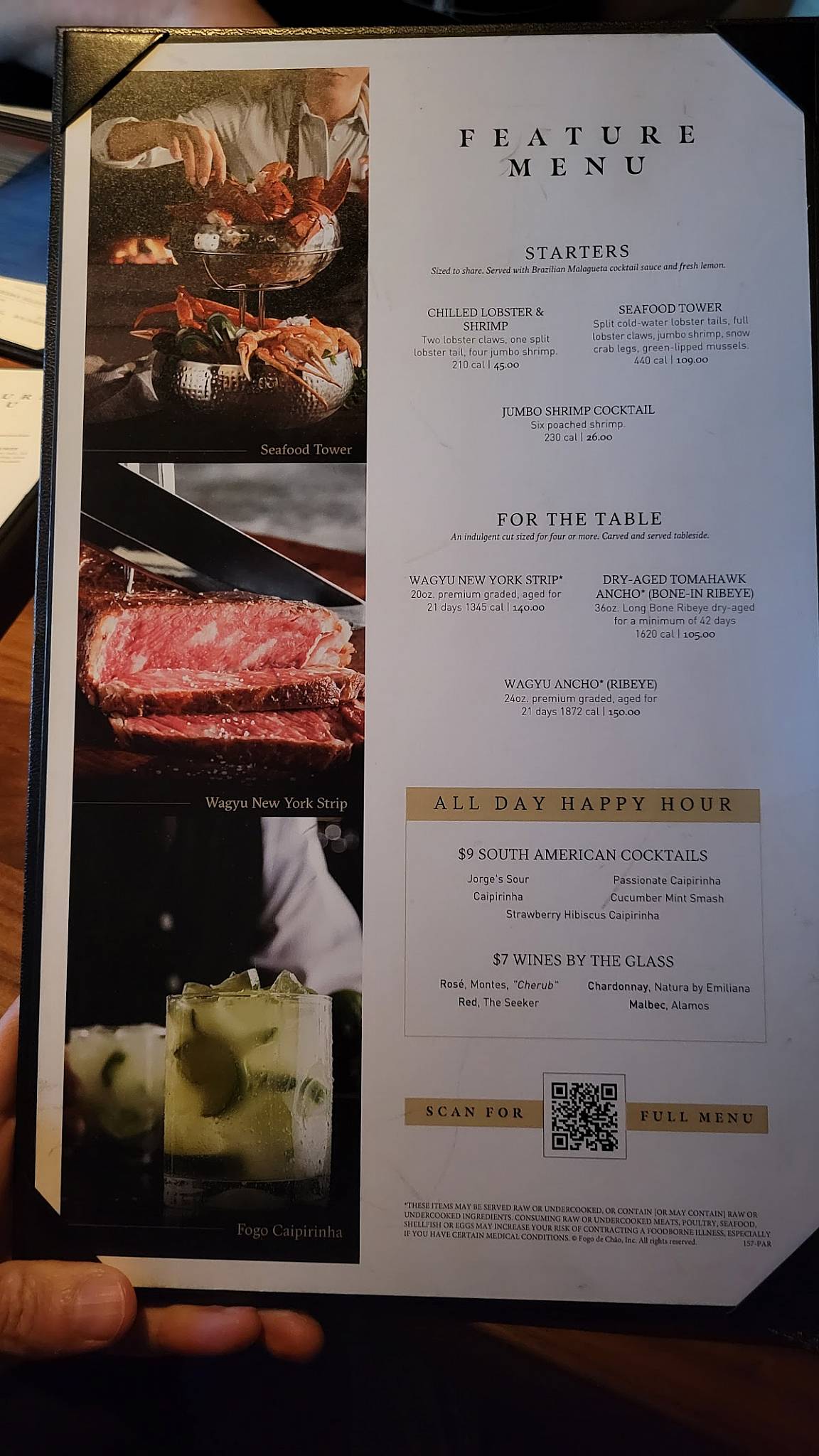 Fogo De Chao Brazilian Steakhouse Huntington Station Menu Menu at Fogo de Chão Brazilian Steakhouse, Paramus