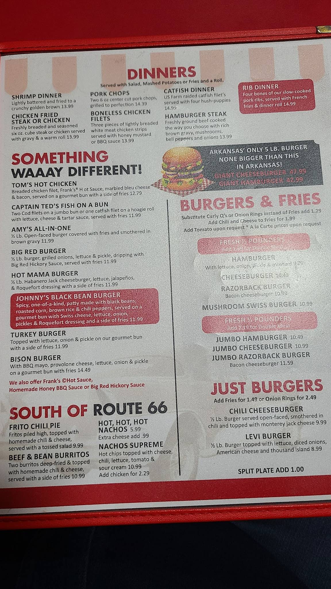 Menu at Ed Walker's DriveIn & Restaurant, Fort Smith