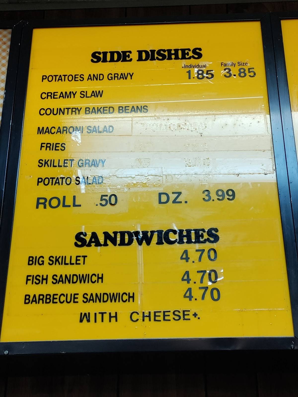 Menu at Golden Skillet fast food, Richmond, Jahnke Rd