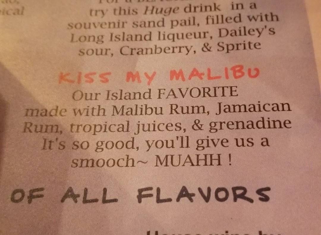Menu at Gulf Island Grill restaurant, Gulf Shores