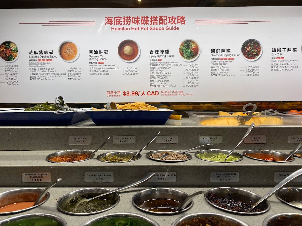 Menu at Haidilao Hot Pot Markham restaurant, Markham