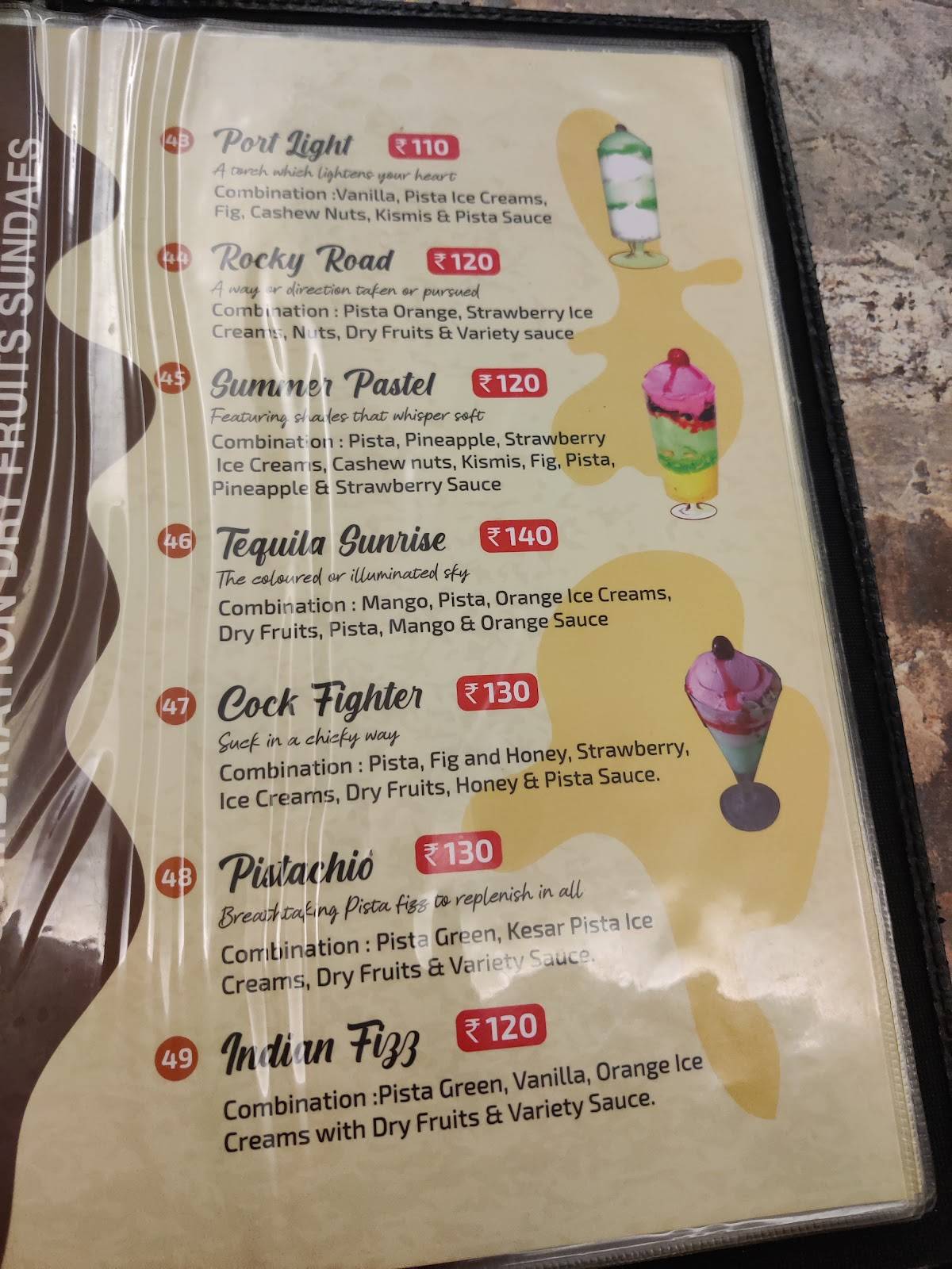 Menu at Ice Magic Ice Cream Parlour, Kurnool