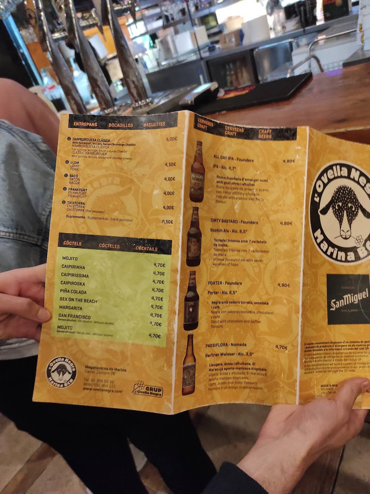 carta-del-pub-y-bar-l-ovella-negra-marina-barcelona