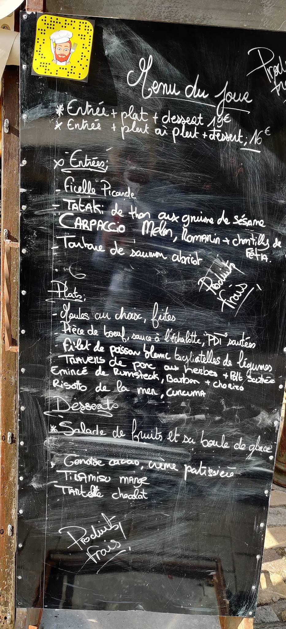 Menu Au La Bistouille Restaurant Amiens 4678