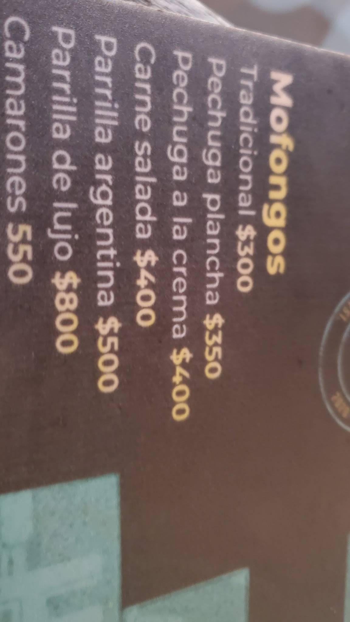 Carta del restaurante La Bonita Food Trucks, Nagua