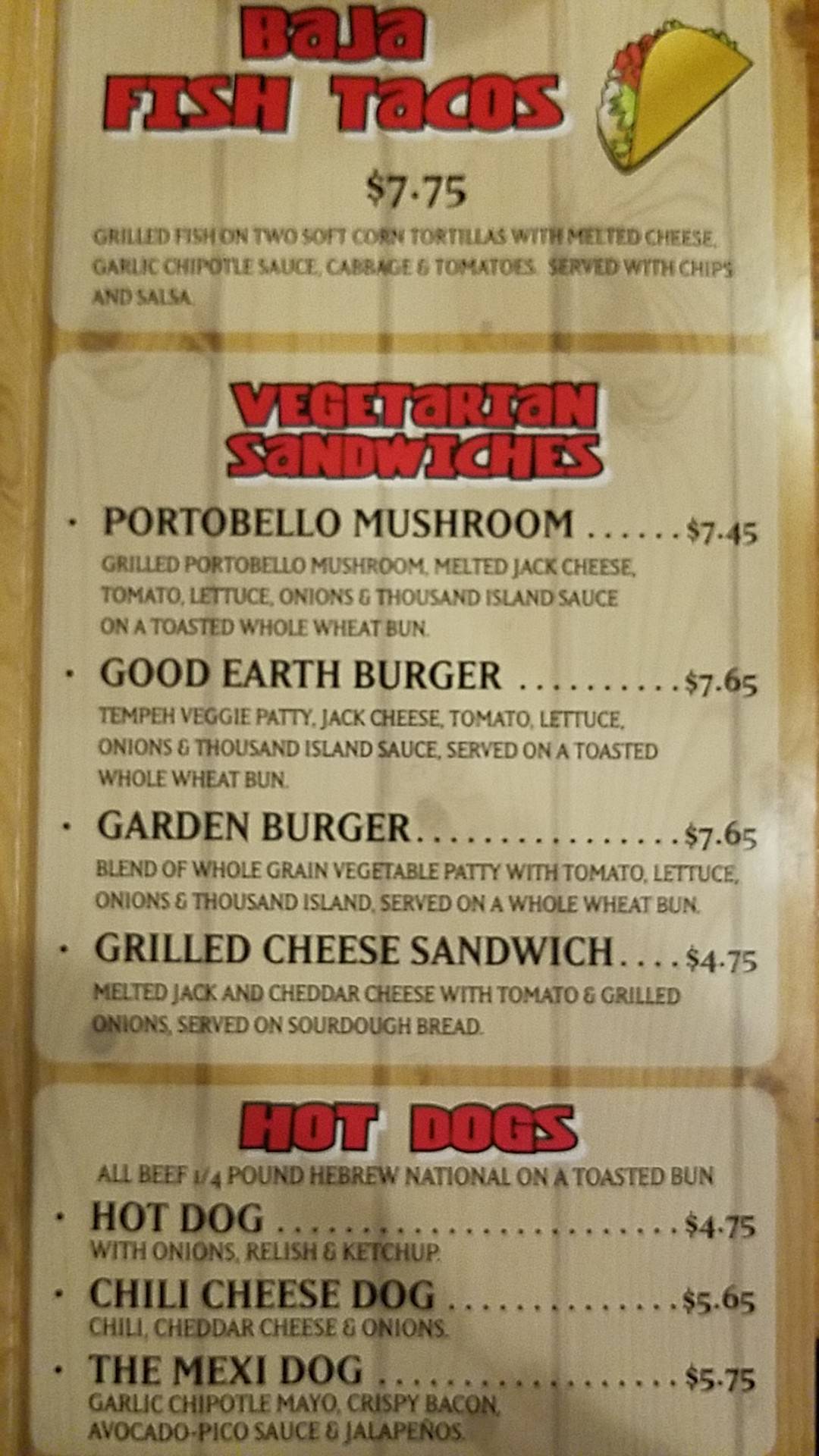 Menu at Eddie's Grill fast food, Lompoc, N H St