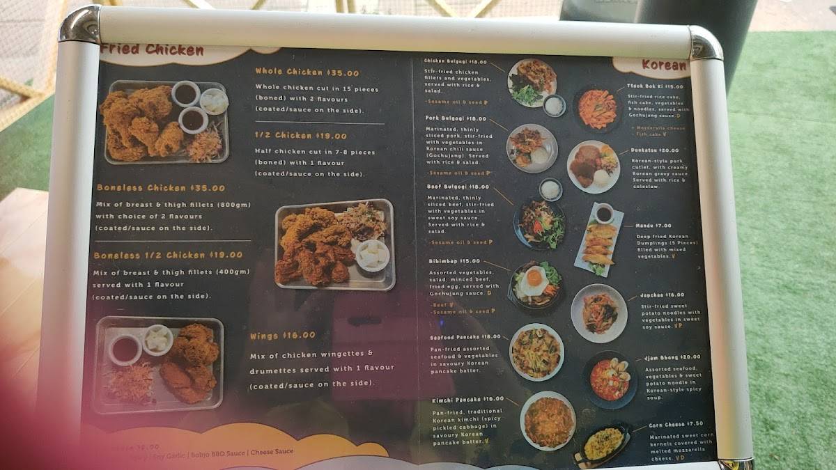 Menu at BOB JO restaurant, Mandurah