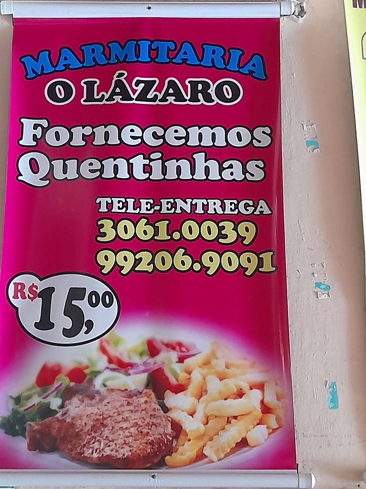 Menu Em Marmit Ria O L Zaro Marmitas E Guas Restaurante Fortaleza