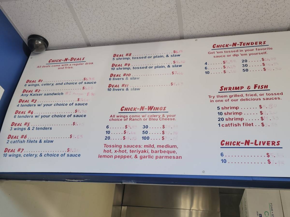 Menu At Chick-N-Run Restaurant, McDonough, Jodeco Rd