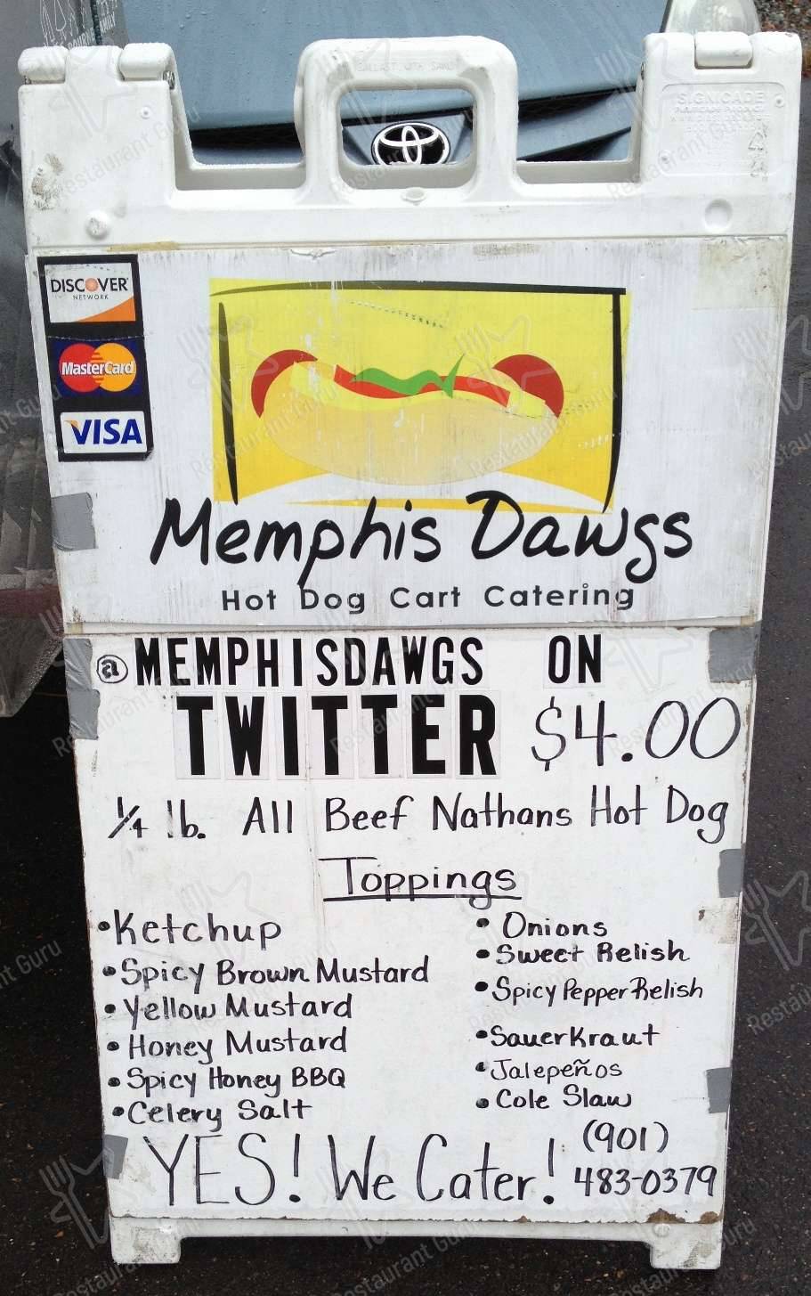 Memphis Dawgs menu