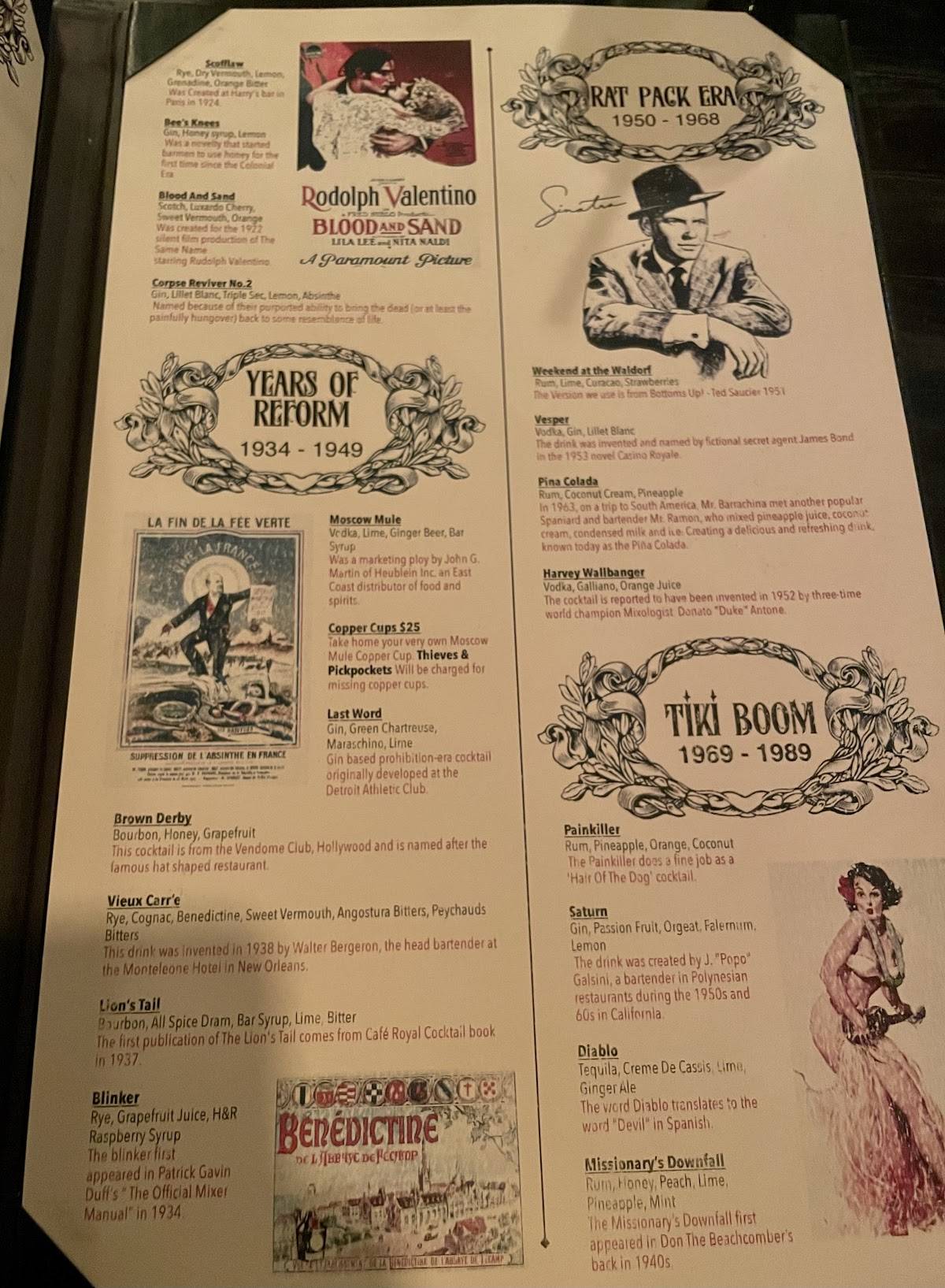 Menu at Herbs and Rye pub & bar, Las Vegas