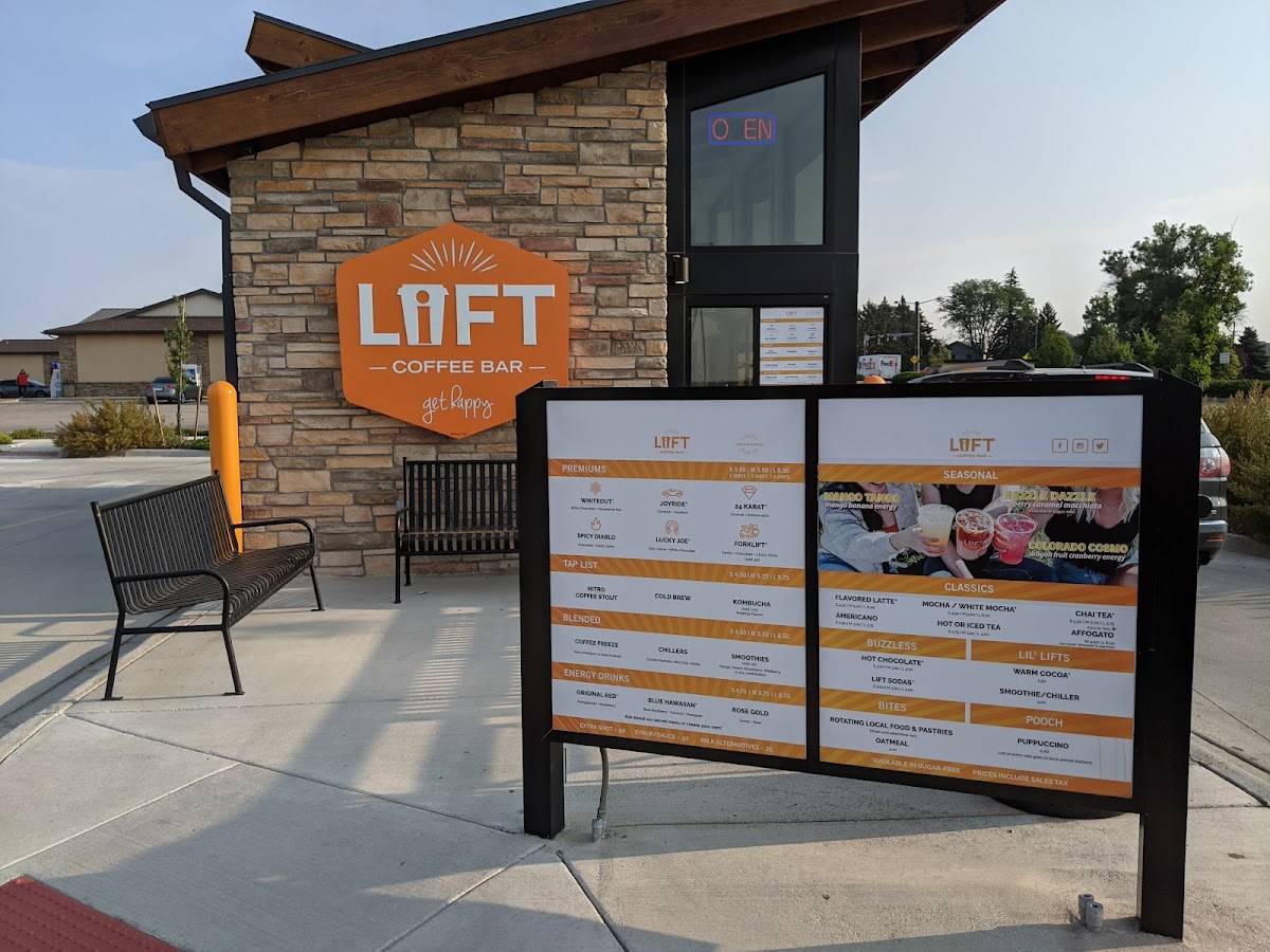 Menu at Lift Coffee Bar, Johnstown