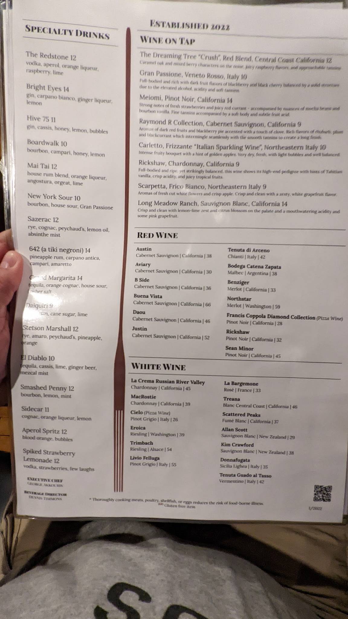 Menu at Redstone Pasta Company Inc. pub & bar, East Longmeadow
