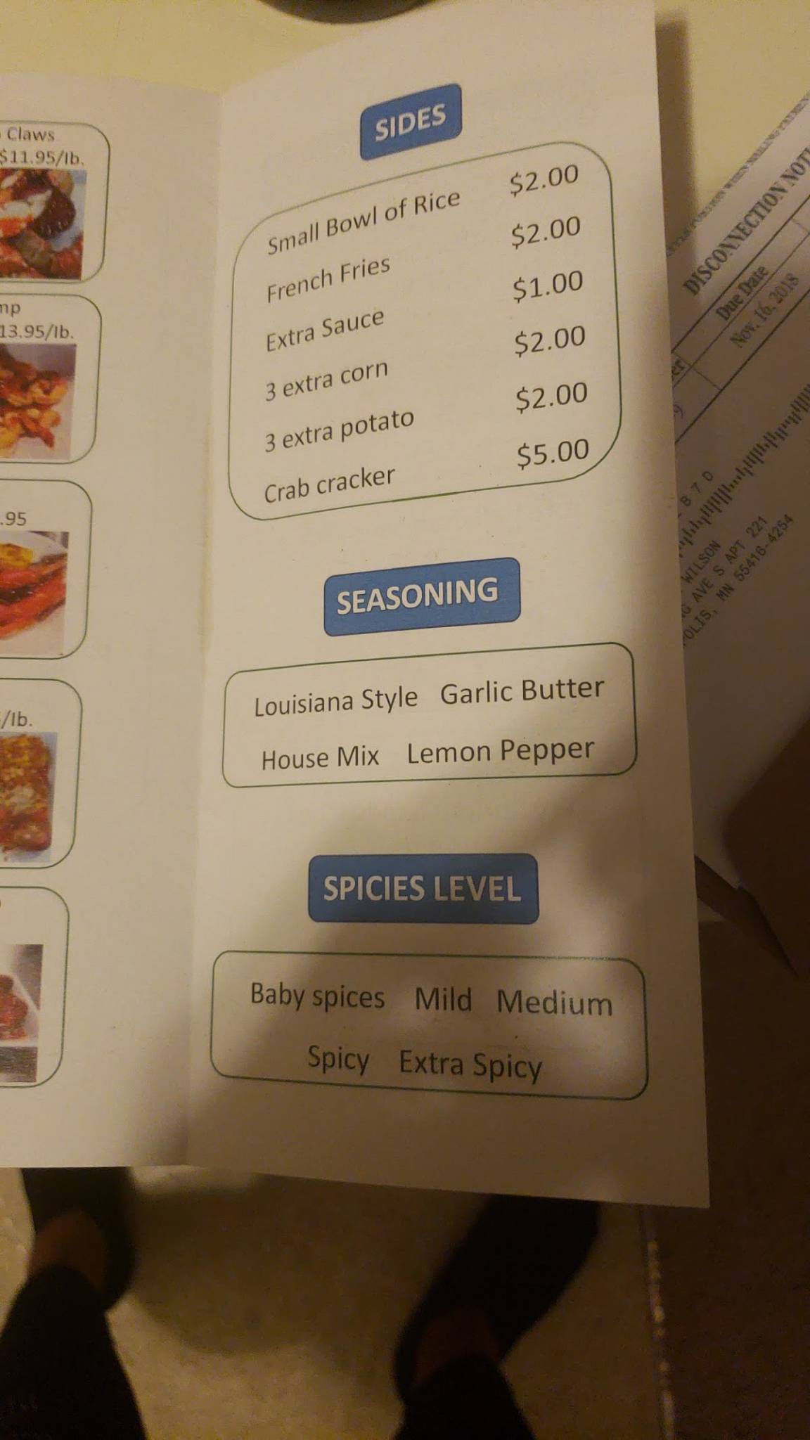 Menu at Cajun Deli Brooklyn Park restaurant, Brooklyn Park