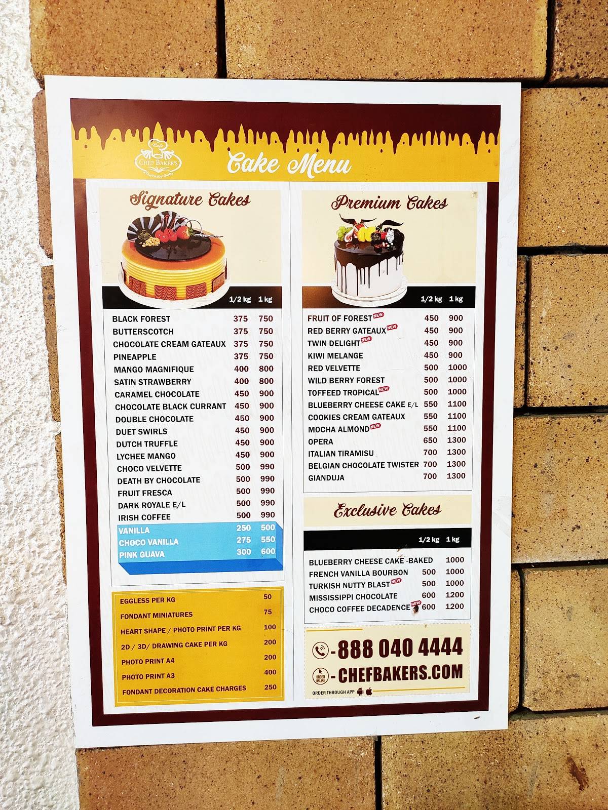 Menu at Chef Bakers CKB Layout, Marathahalli, Bengaluru