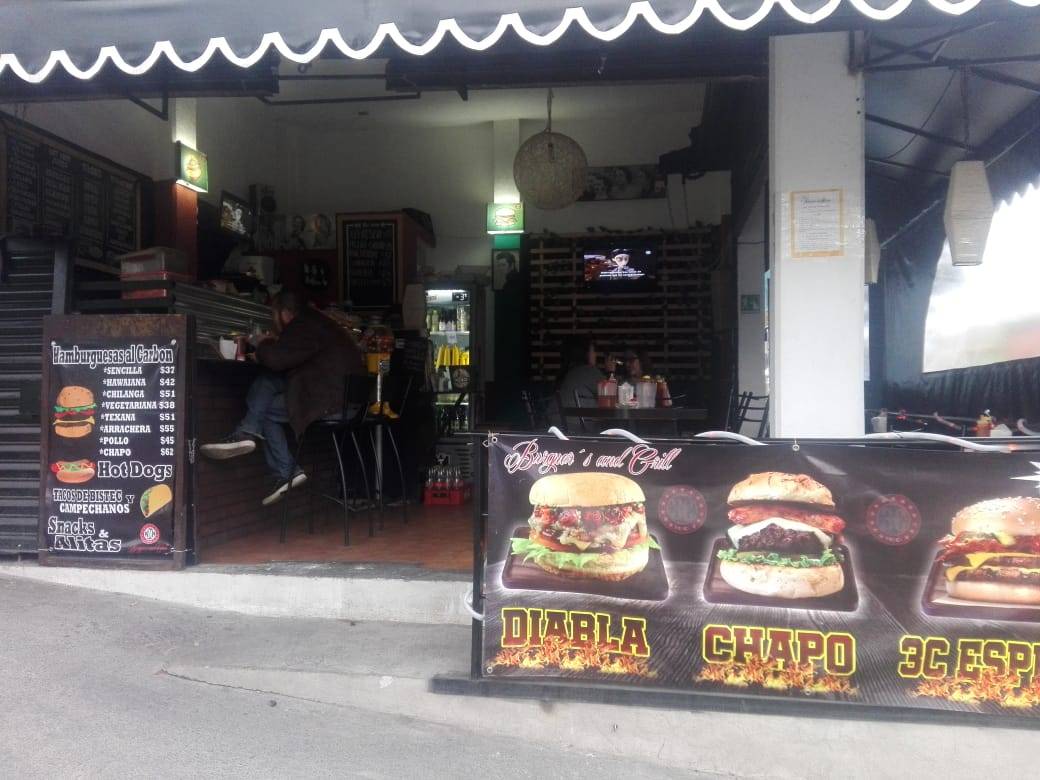 Carta del restaurante Hamburguesas al Carbon el 3C, Ciudad del México