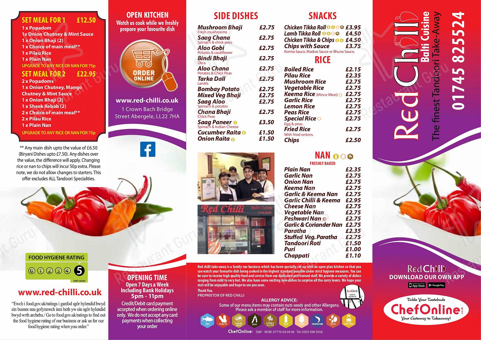 Menu At Red Chilli Fast Food Abergele